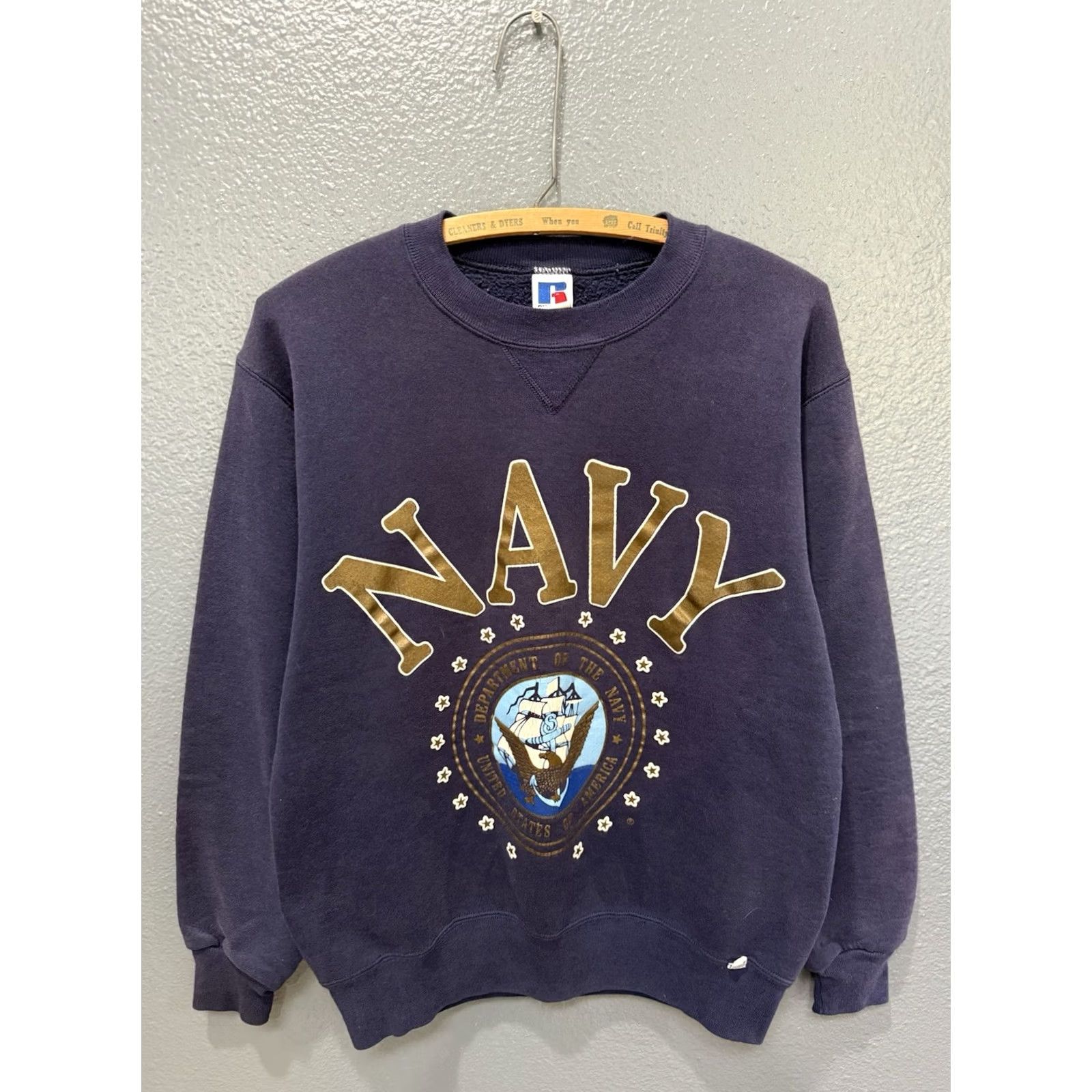 Russell Athletic VINTAGE Russell Athletic Sweatshirt US Navy Military Blue 90s Size M Men Pullover Blue Size US M / EU 48-50 / 2 - 3 Thumbnail