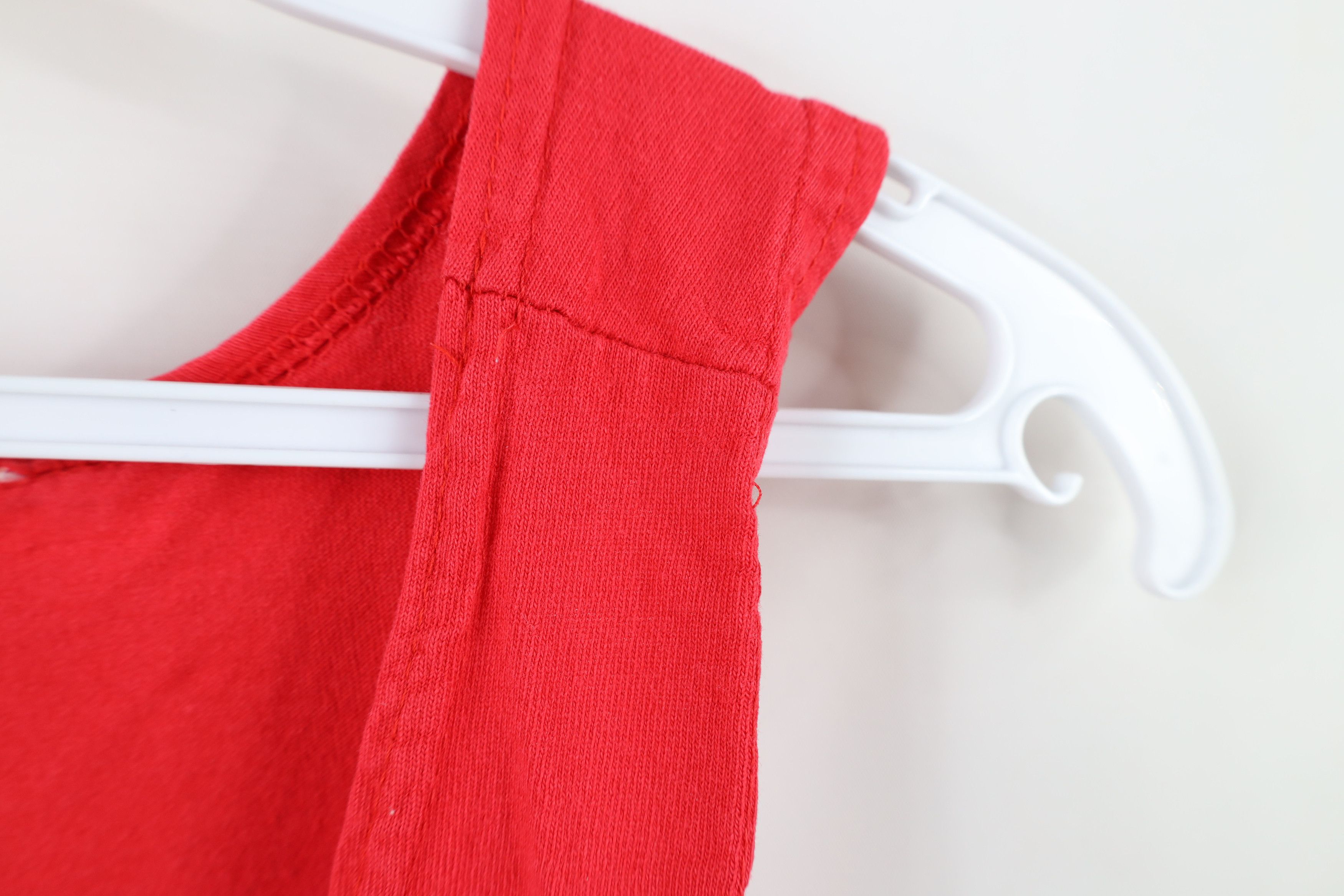 Vintage Vintage 90s Streetwear Blank Tank Top T-Shirt Cotton Red USA Size US XL / EU 56 / 4 - 6 Thumbnail