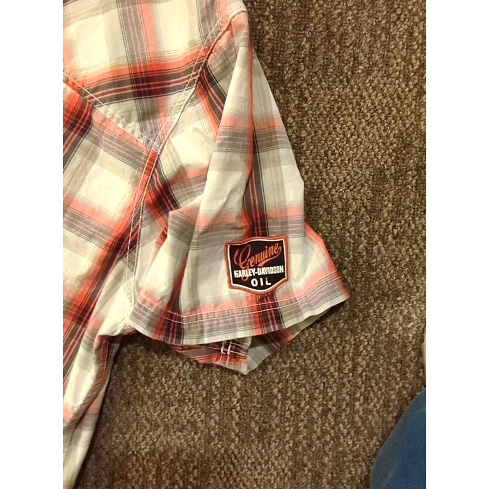 Harley Davidson Genuine HARLEY-DAVIDSON Patch Logo Button Shirt XXL Mens Shirt Short Sleeve Multicolor Plaid Embroidered Pocket Button-Up Casual Workwear Size US XXL / EU 58 / 5 - 6 Thumbnail