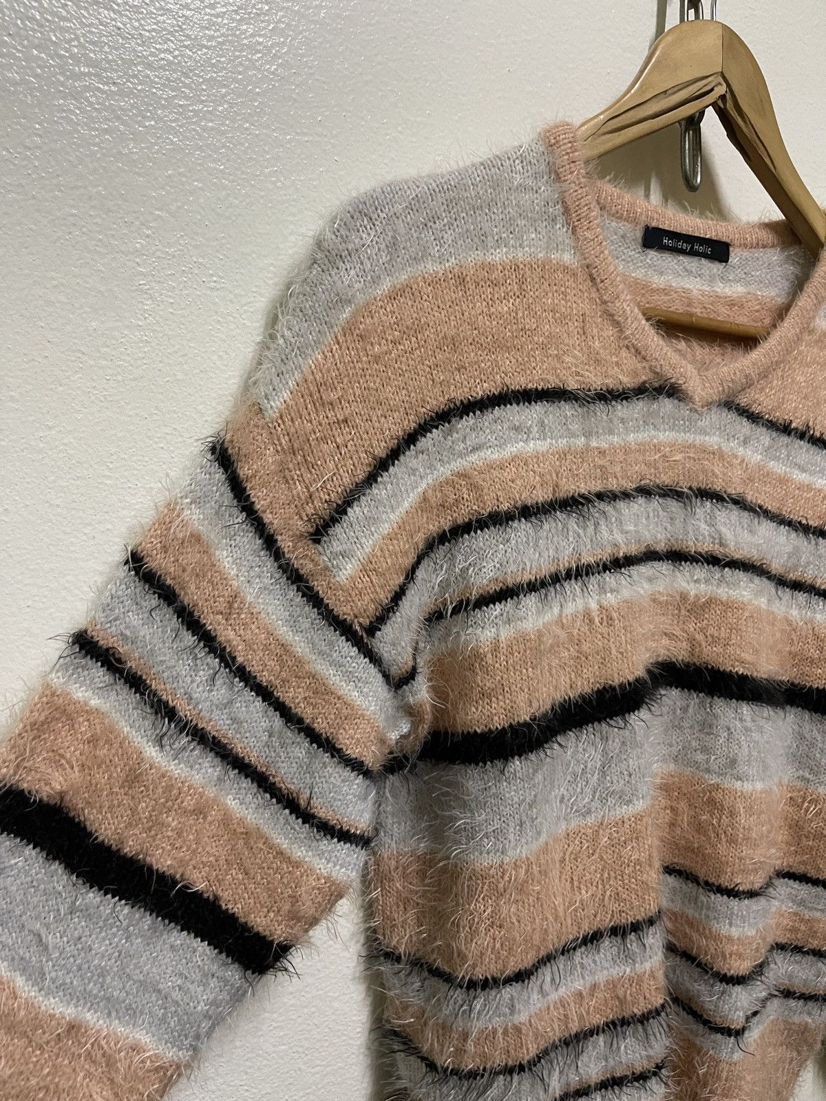 Japanese Brand Holiday Holic Striped Jumper Knitwear Size M / US 6-8 / IT 42-44 - 2 Thumbnail