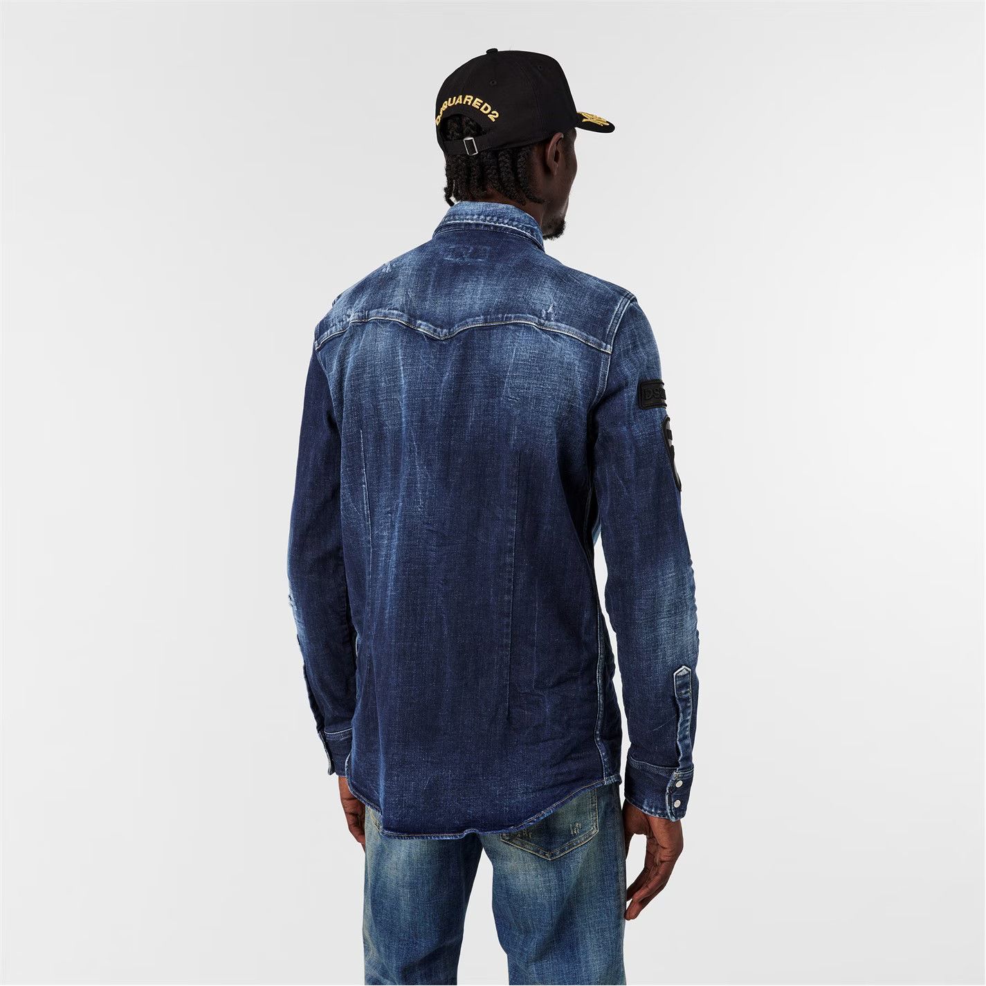 Dsquared2 o1g2r1mq0426 Long Sleeve Denim Shirt in Blue Size US M / EU 48-50 / 2 - 4 Thumbnail