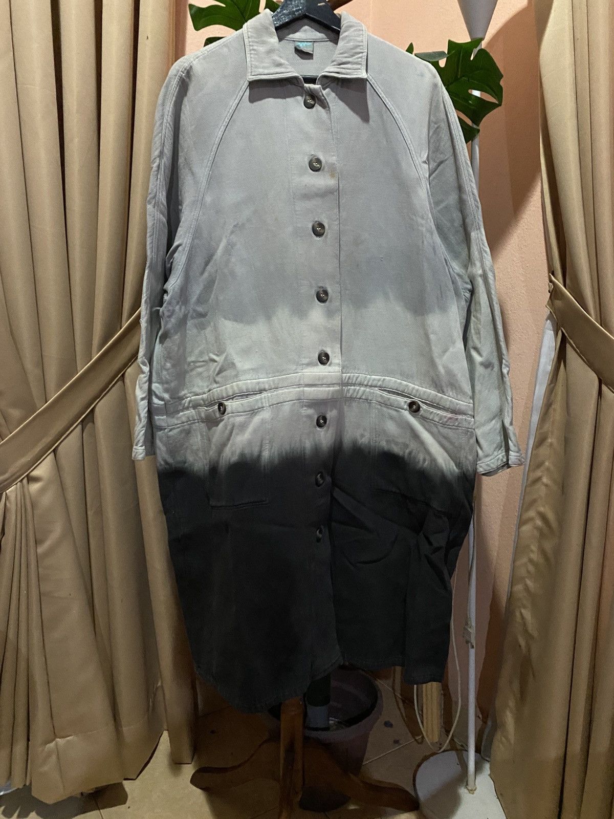 Michiko Koshino London Vintage Mr. Michiko Gradient Trench Coat | 90s Avant-Garde Size US L / EU 52-54 / 3 - 3 Thumbnail