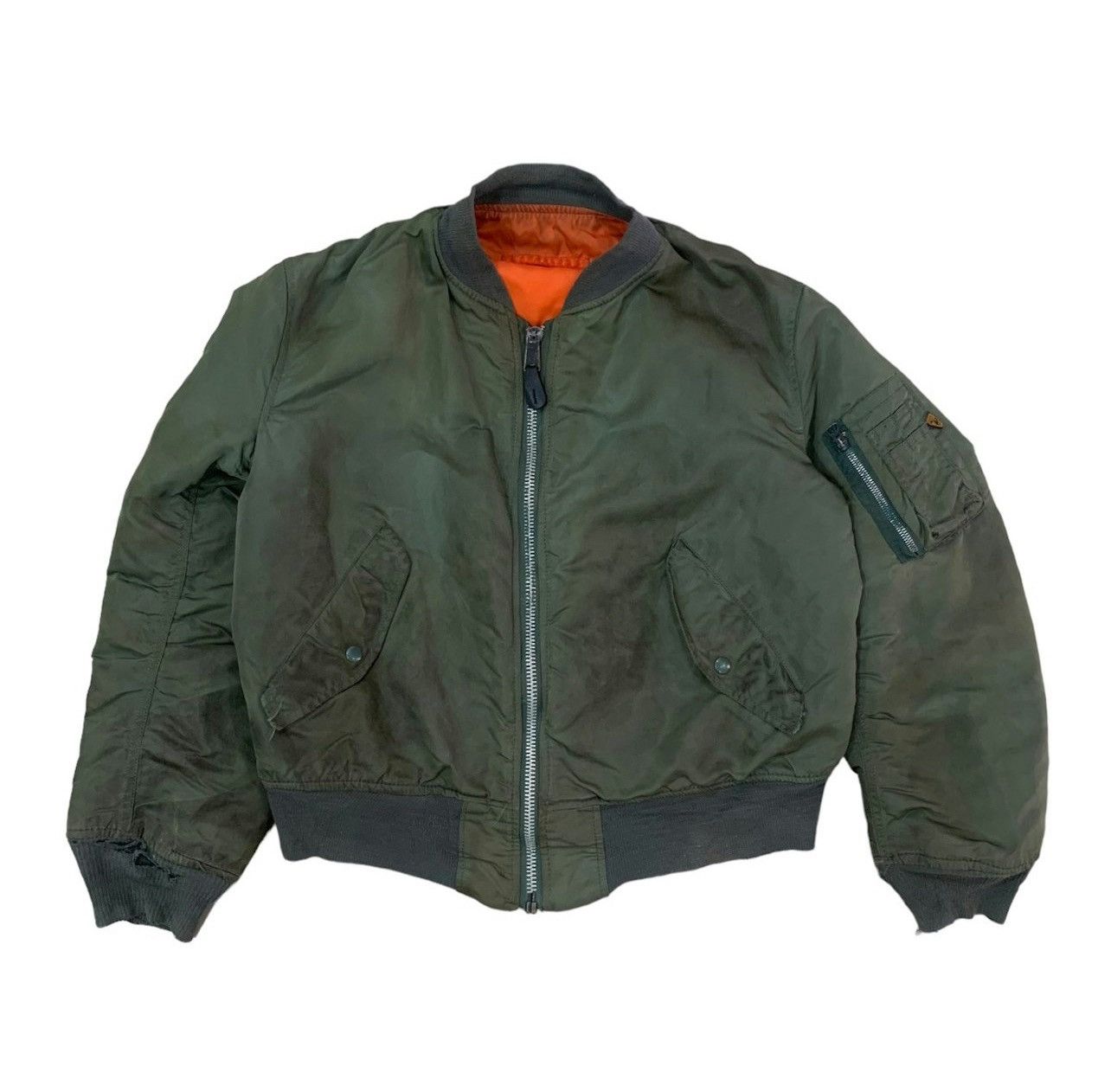 Alpha Industries Distressed Alpha Industries MA-1 Reversible Bomber Jacket Size US M / EU 48-50 / 2 - 2 Thumbnail