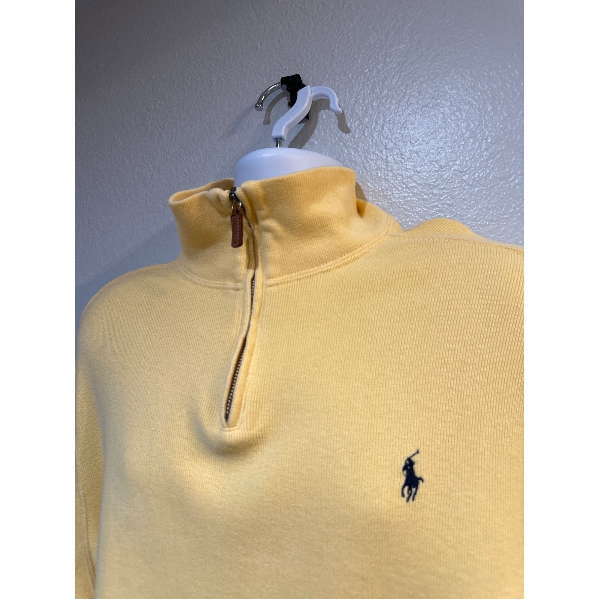 Polo Ralph Lauren Polo Ralph Lauren Lg Yellow Quarter Zip Long Sleeve Knit Swe Size US L / EU 52-54 / 3 - 8 Thumbnail