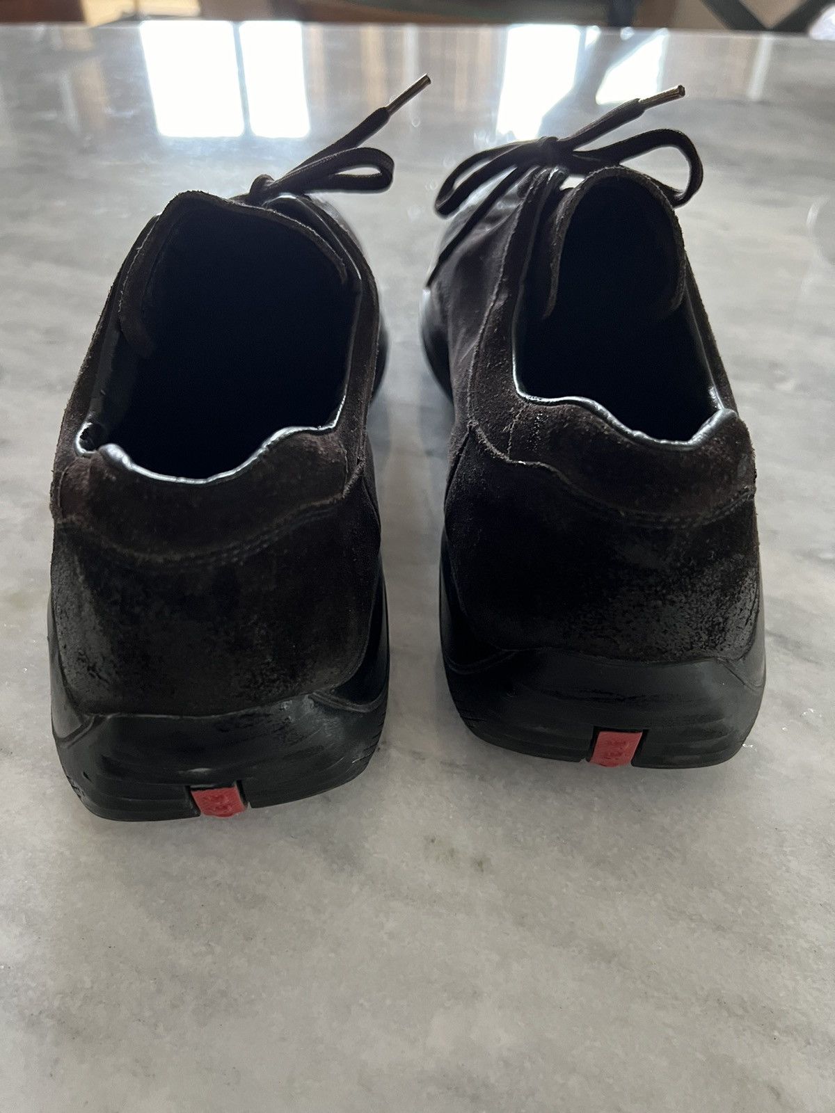 Prada Prada linea rossa brown suede shoes Size US 10.5 / EU 43-44 - 3 Thumbnail