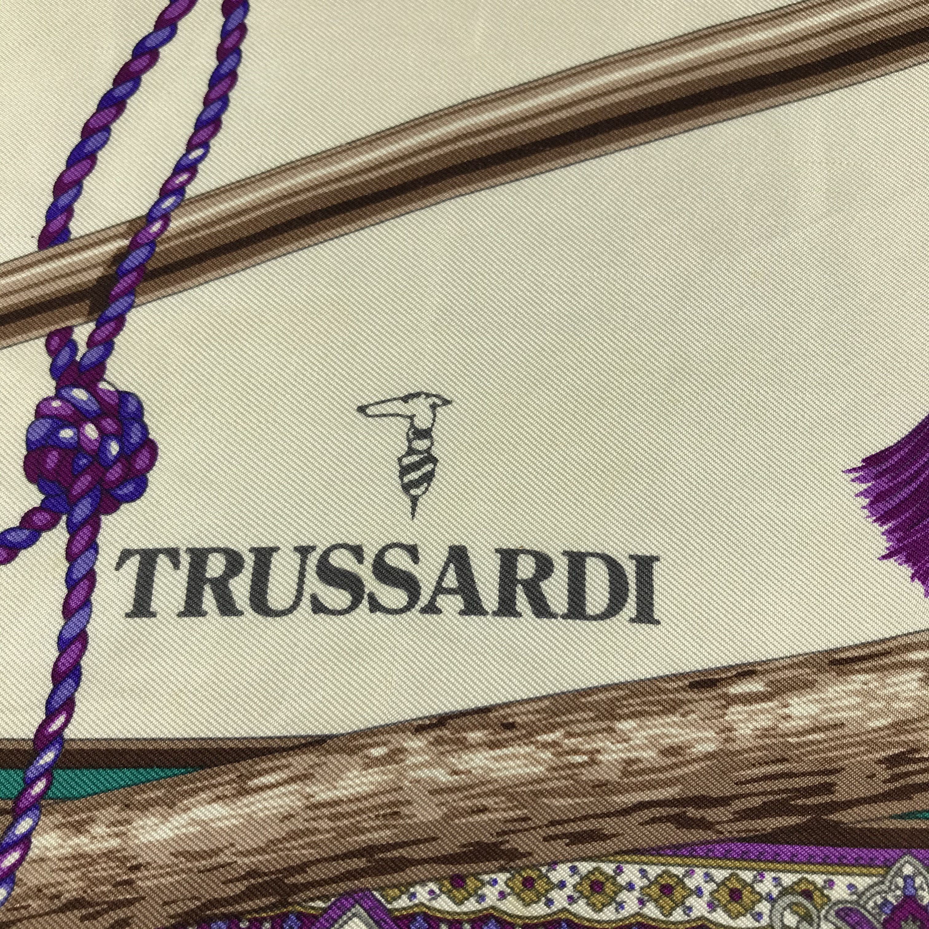Trussardi Vintage Trussardi Silk Scarf M100 Size ONE SIZE - 4 Thumbnail
