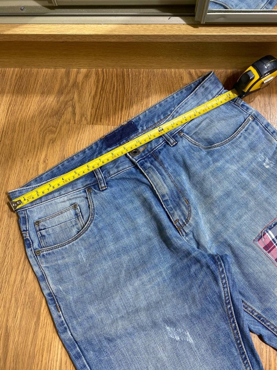 Japanese Brand Dirty Distressed Jeans Patchwork Painted Flared Baggy Size US 32 / EU 48 - 8 Thumbnail
