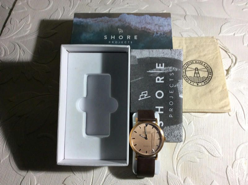 Designer Shore Projects Watch rose gold dial Brown Strap - Unisex Size ONE SIZE - 1 Thumbnail