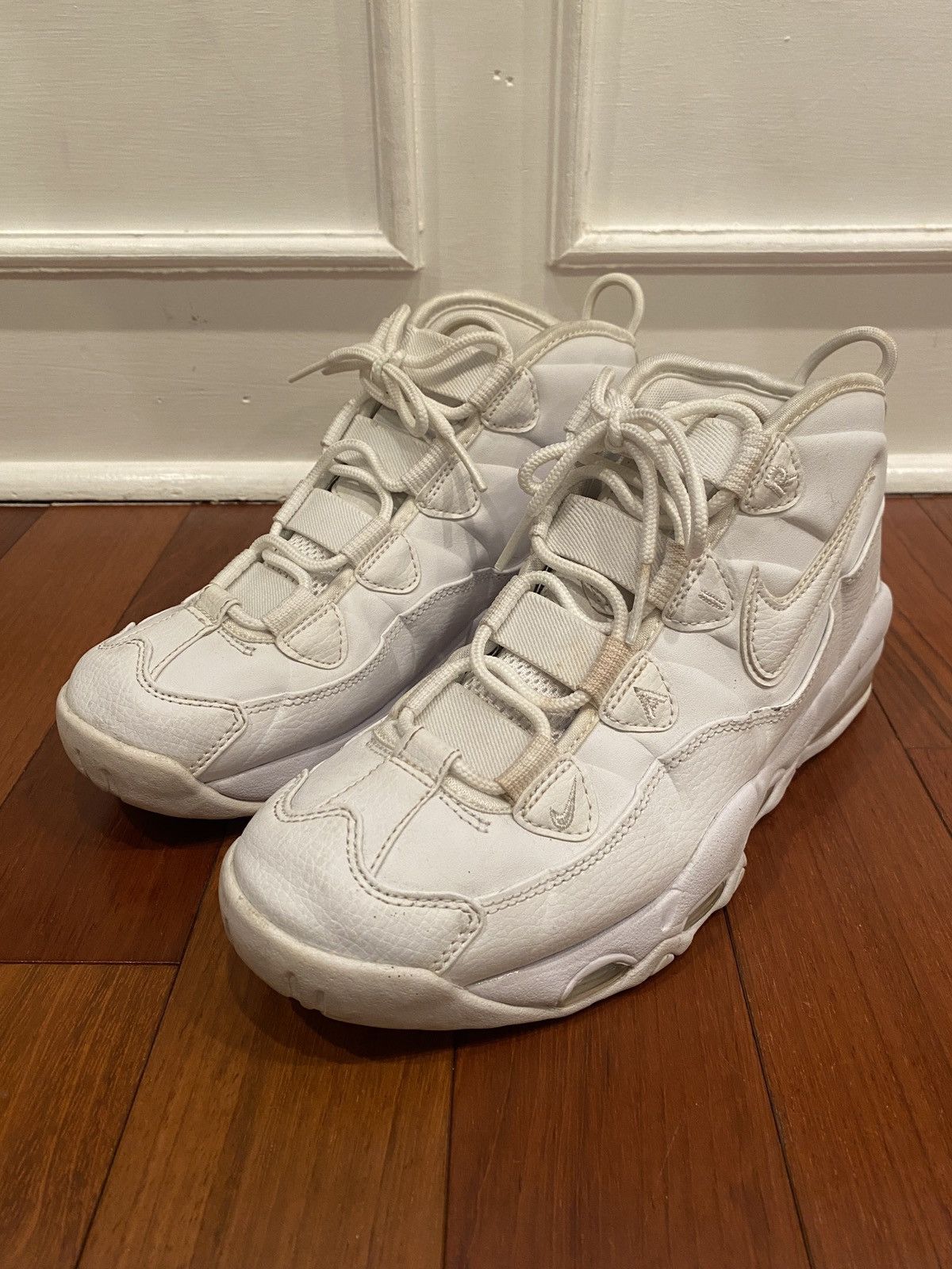 image of Nike Air Max Uptempo 95 - “Triple White” Shoes, Men's (Size 8.5)