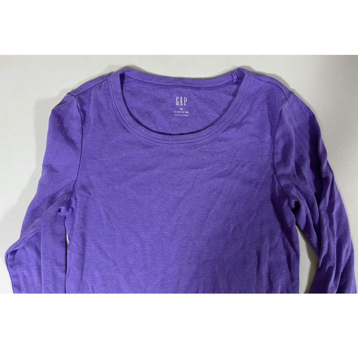 Gap Gap Purple Long Sleeve Crewneck T-Shirt Top Blouse Tee XS 💜 Size US XS / EU 42 / 0 - 3 Thumbnail
