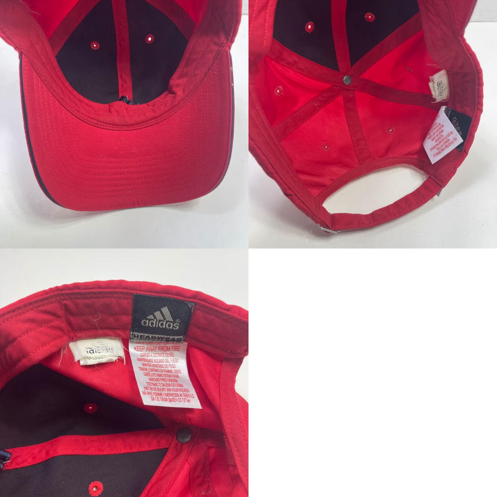 Adidas Adidas Hat Red Adjustable Strapback Lightweight Baseball Cap OSFM Men Cardigan? Size ONE SIZE - 8 Thumbnail