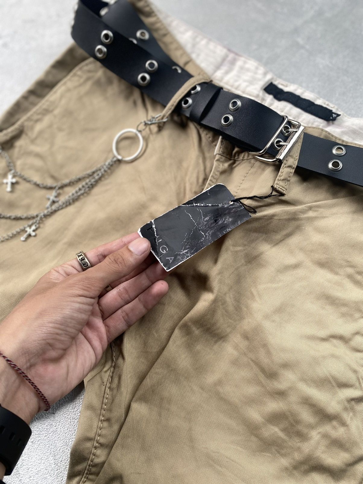 GOSTAR DE FUGA × Japanese Brand × Le Grande Bleu (L.G.B.) FUGA Flare pants with buckle back dead Stock conditions Size US 31 - 4 Thumbnail