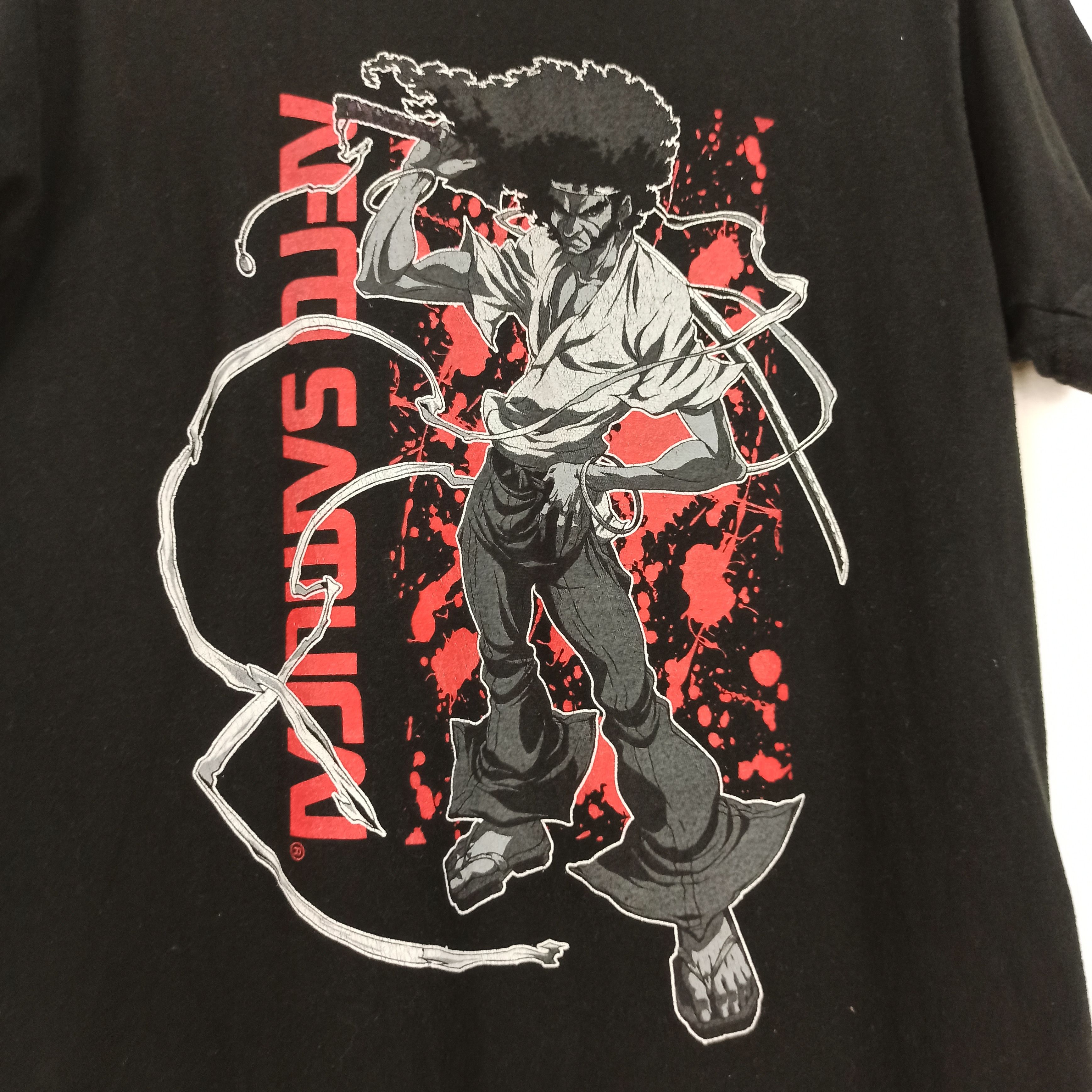 Anime Y2K Afro Samurai Anime Tee Flcl Dbz Berserk Naruto Akira Size US M / EU 48-50 / 2 - 2 Thumbnail