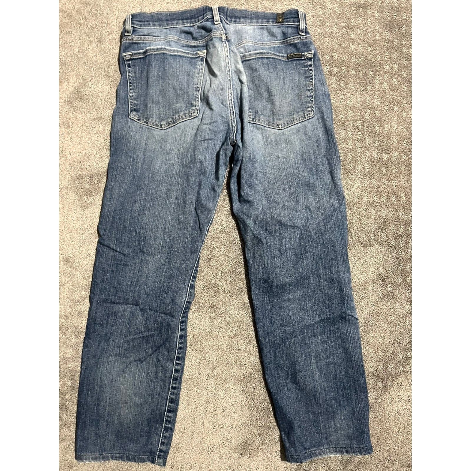 7 For All Mankind 7 FOR ALL MANKIND Jeans Mens 31 Slim Fit Ryley True Skinny Mid-Rise Dark Blue Denim Size US 31 - 3 Thumbnail
