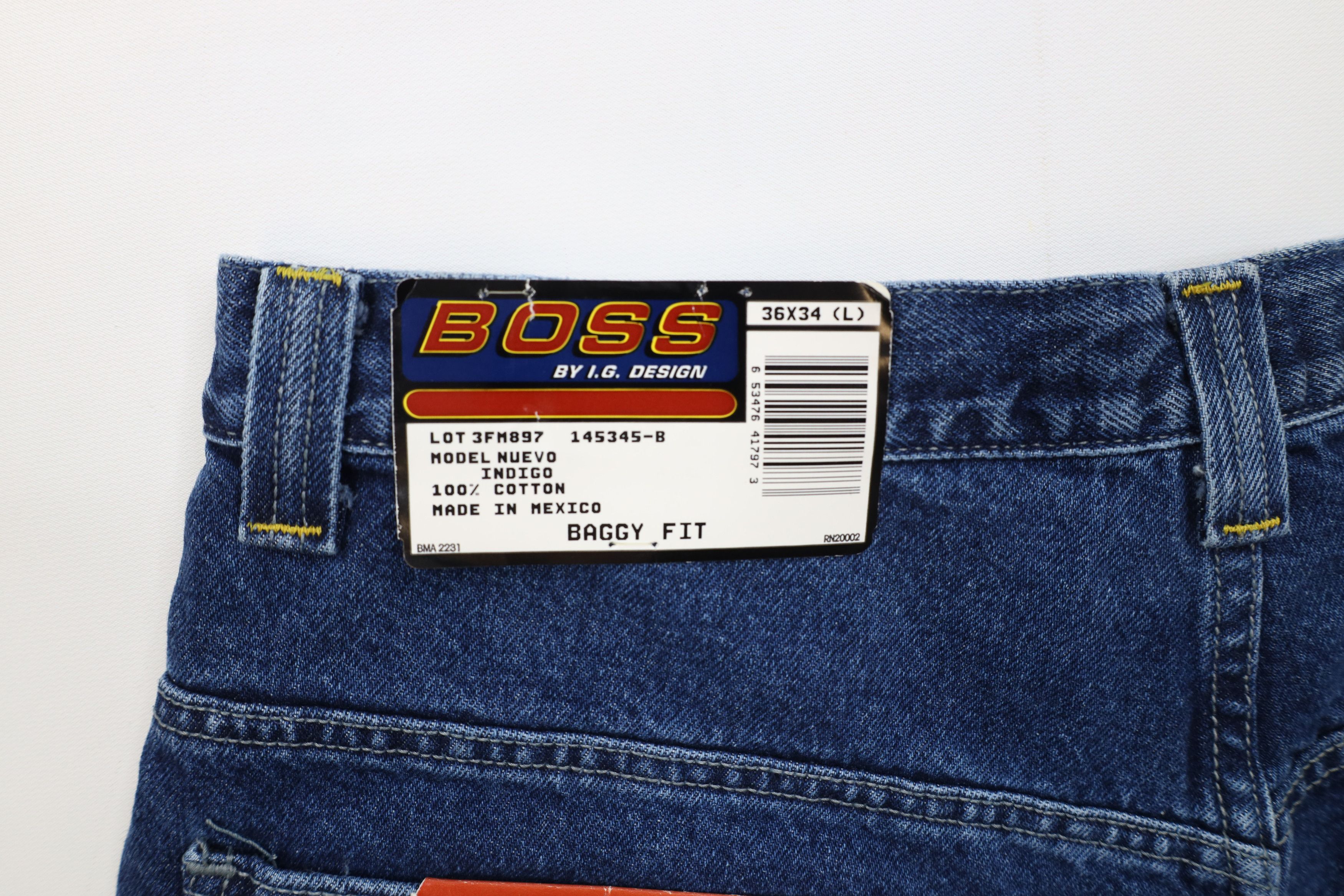 Vintage Deadstock Vintage 90s Boss Wide Leg Skateboard Denim Jeans Size US 36 / EU 52 - 16 Thumbnail