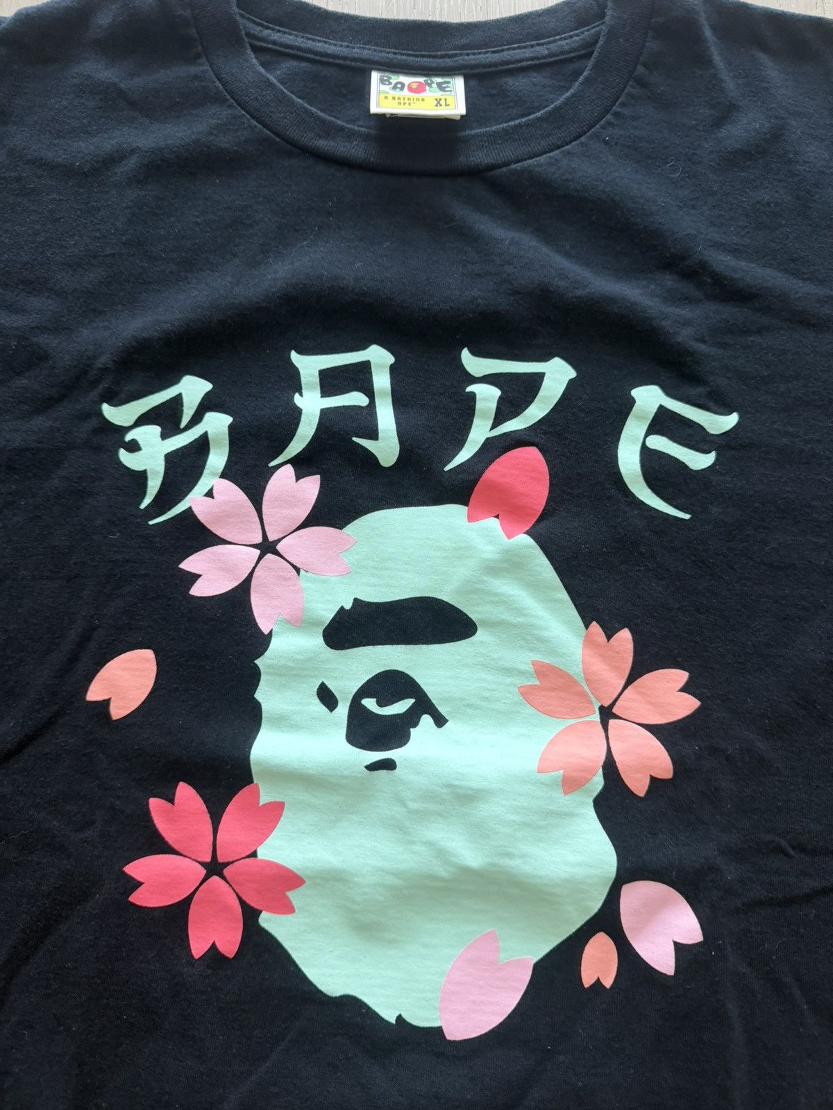 Bape BAPE Sakura Ape Head Tee Black XL Size US XL / EU 56 / 4 - 2 Thumbnail
