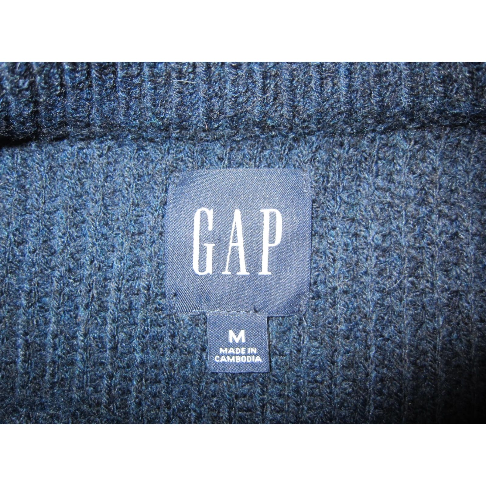 Gap VINTAGE GAP Sweater Mens Pullover Wool Alpaca Mock Neck Knit M Blue 80s 90s Casual Winter Fall Size US M / EU 48-50 / 2 - 3 Thumbnail