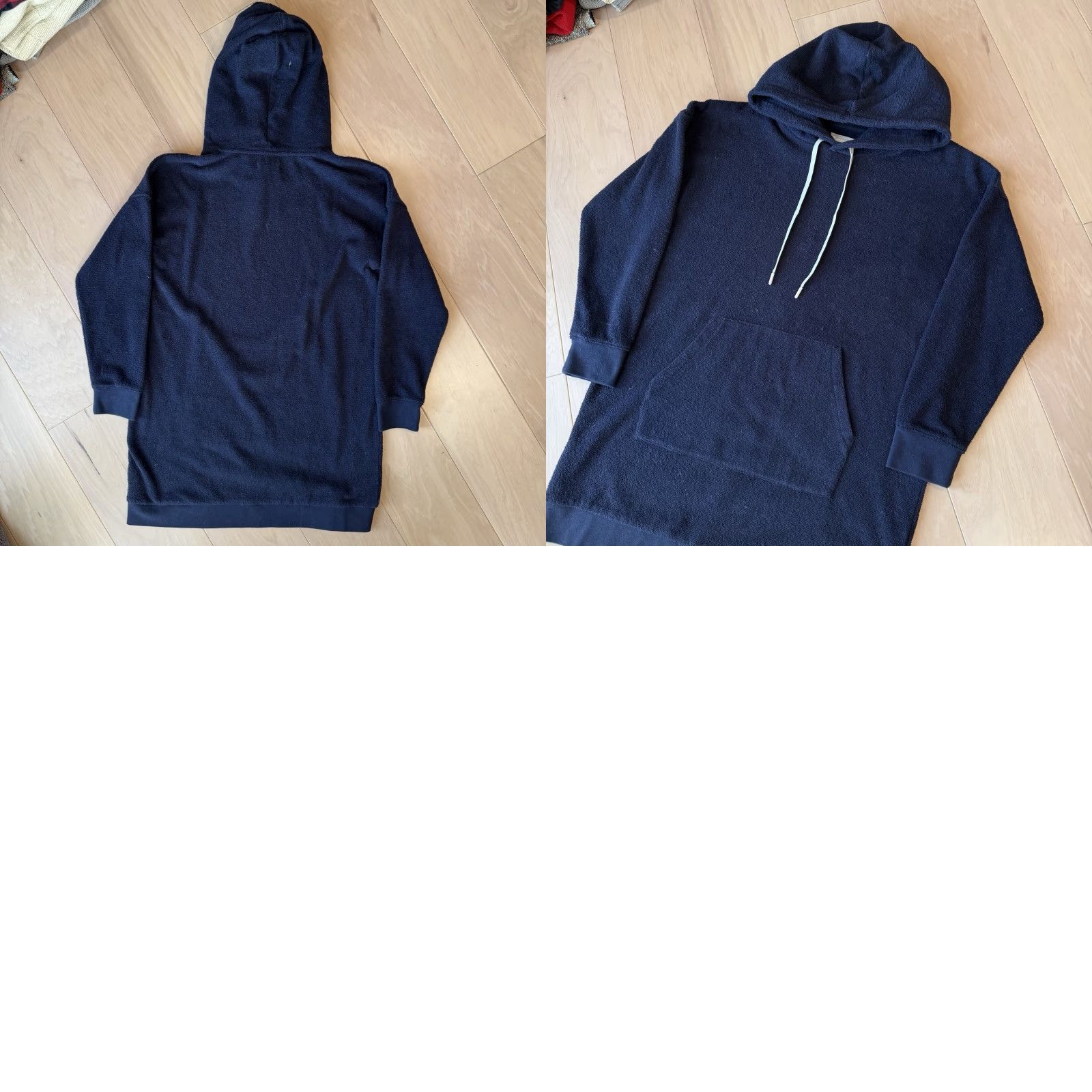 Outerknown Outerknown Hoodie Dress Women's Medium Navy Terry Cotton Pullover Loungewear Size M / US 6-8 / IT 42-44 - 8 Thumbnail