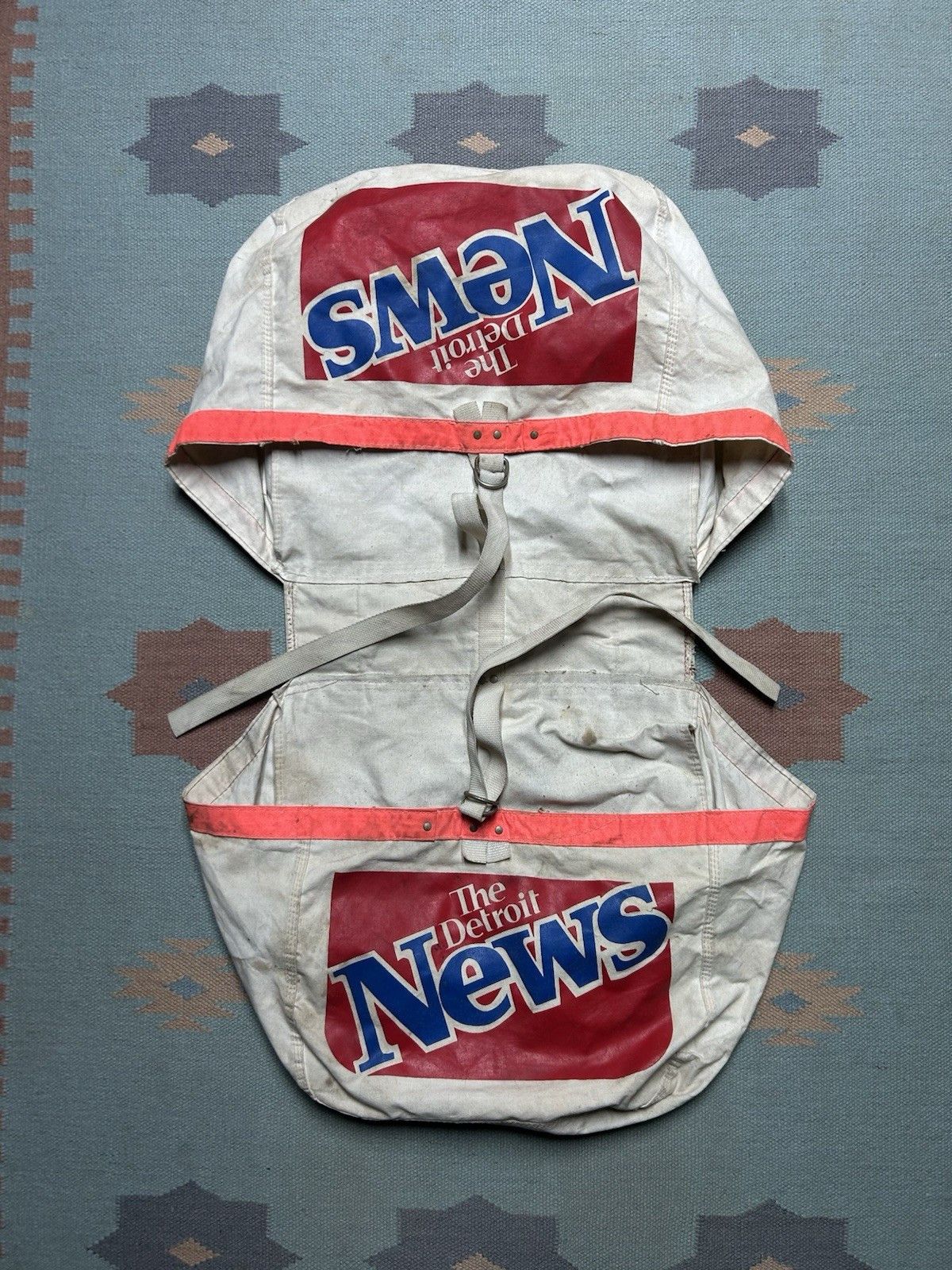 Vintage Vtg Detroit News newspaper saddle bag bicycle canvas newsboy Size ONE SIZE - 1 Thumbnail