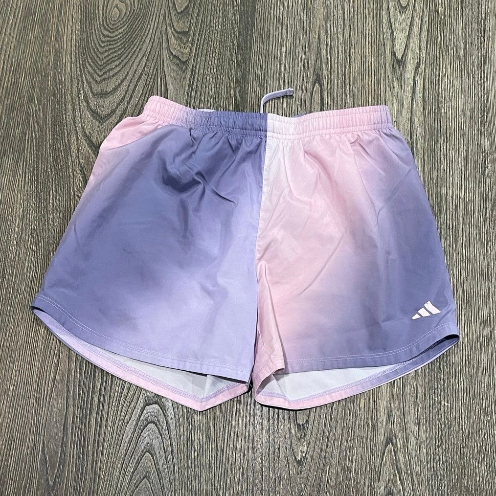 Adidas Adidas Girls Youth Shorts Elastic Waist Purple Pink XL Size 38" / US 16 / IT 52 - 1 Thumbnail