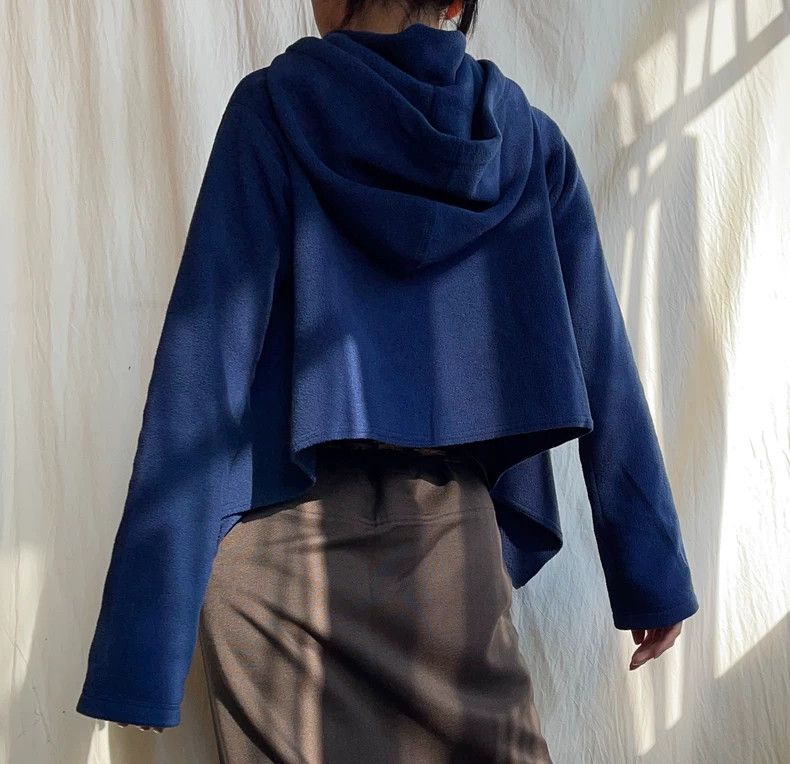 Comme des Garcons Comme des Garcons Blue irregular hooded sweater jacket Size S / US 4 / IT 40 - 8 Thumbnail