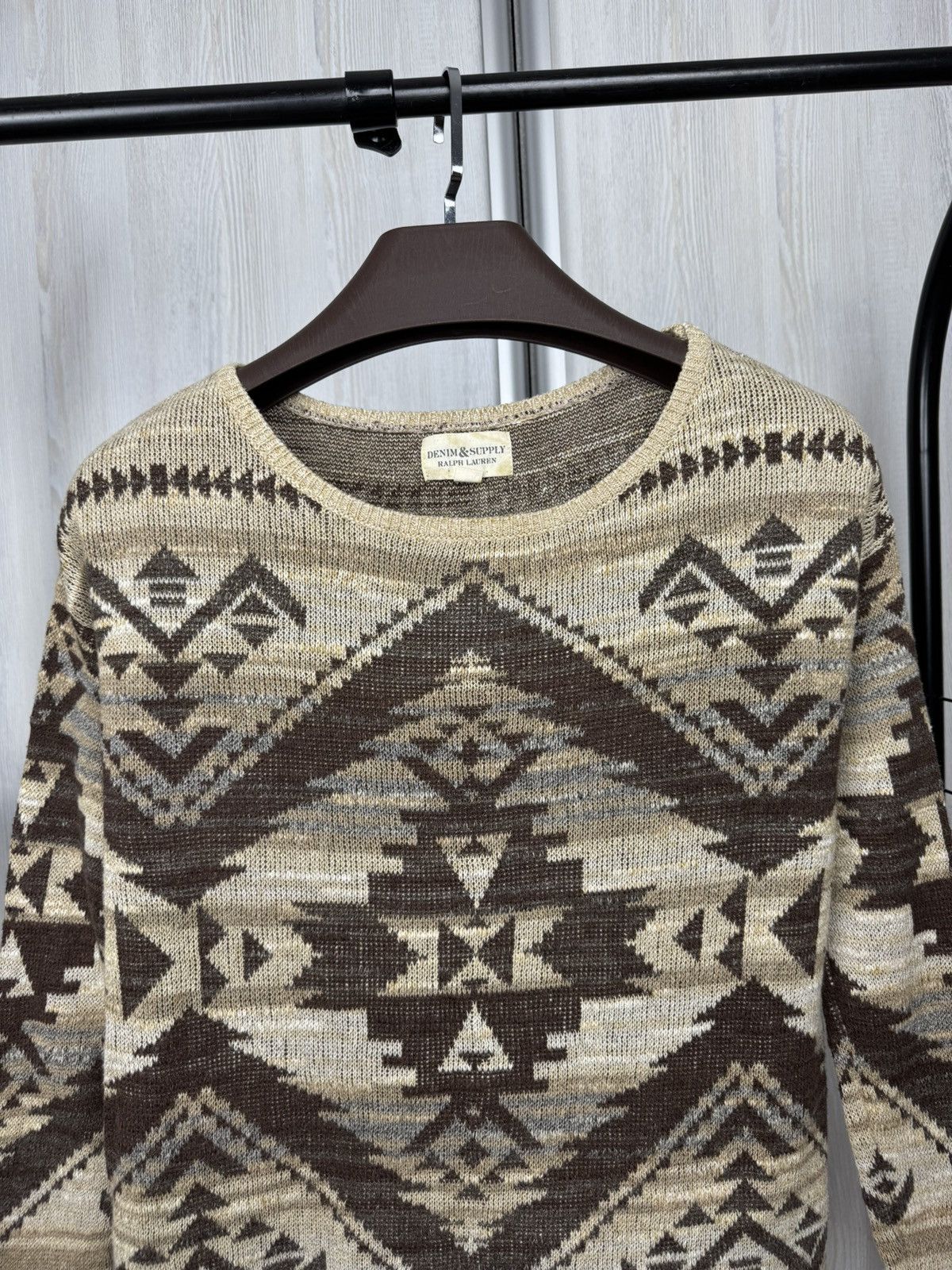 Denim & Supply Ralph Lauren DENIM & SUPPLY RALPH LAUREN Aztec Print Navajo Knit Sweater Size S / US 4 / IT 40 - 3 Thumbnail