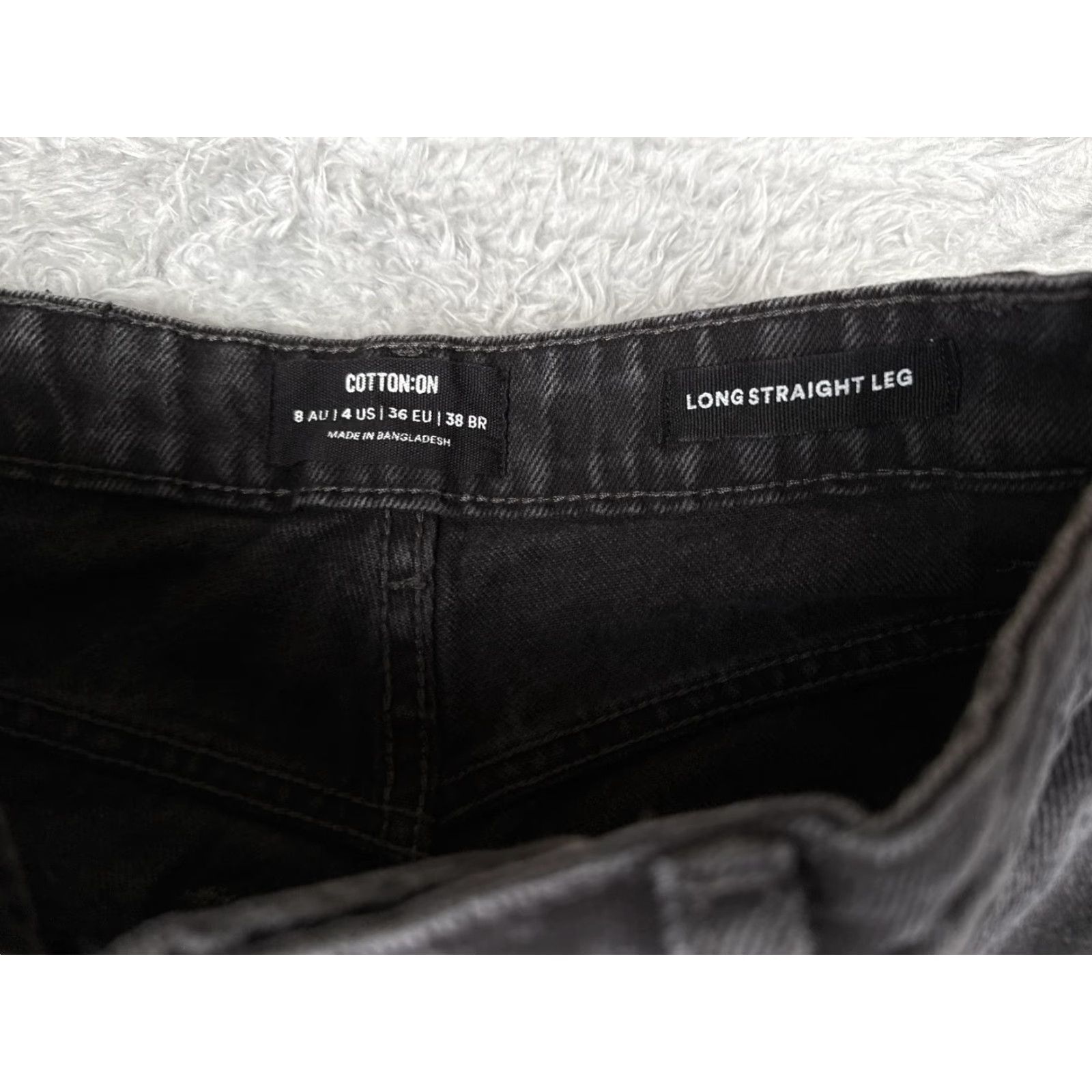 Cotton On Cotton On Jeans Size 4 Black High Rise Straight 26x31 Distressed 90s Womens Size 27" / US 4 / IT 40 - 6 Thumbnail