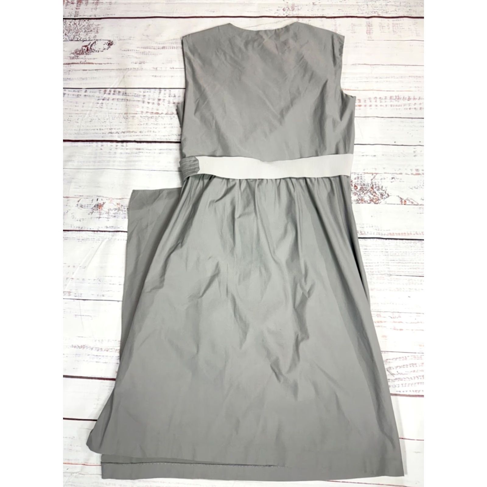 Diane von Furstenberg Diane von Furstenberg Womens Sleeveless A-Line Dress Gray Size 10 Size L / US 10 / IT 46 - 5 Thumbnail