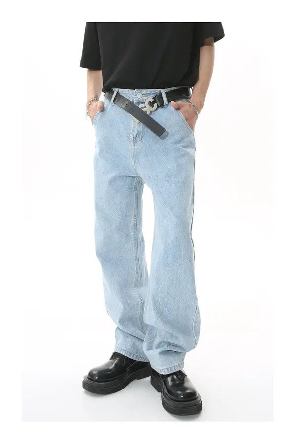 Japanese Brand VIBE Japanese retro washed simple trendy straight jeans Size US 32 / EU 48 - 1 Thumbnail