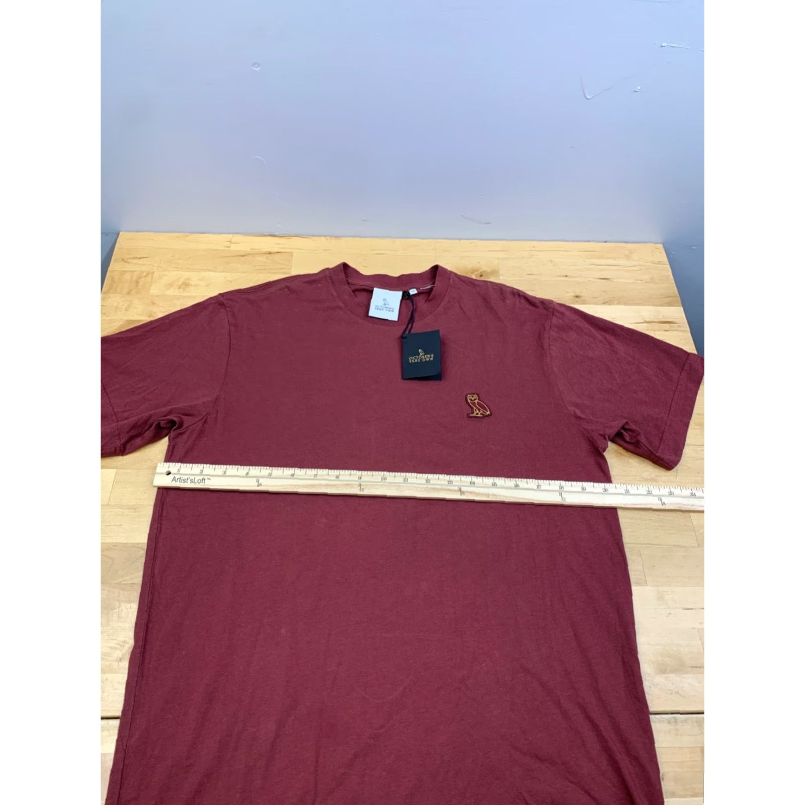 Vintage October Very Own OVO Shirt Mens XS Solid Burgundy Drake Crew Neck Size US XS / EU 42 / 0 - 4 Thumbnail