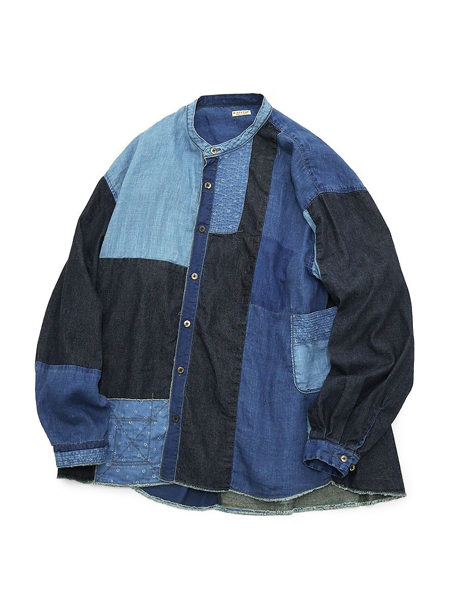 Kapital Kapital IDG Patchwork Band Collar Kathmandu Shirt Size US M / EU 48-50 / 2 - 1 Thumbnail