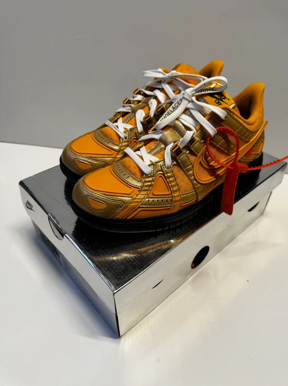 Nike × Off-White × Virgil Abloh Nike Air Rubber Dunk Off-White University Gold Size US 9 / EU 42 - 2 Thumbnail