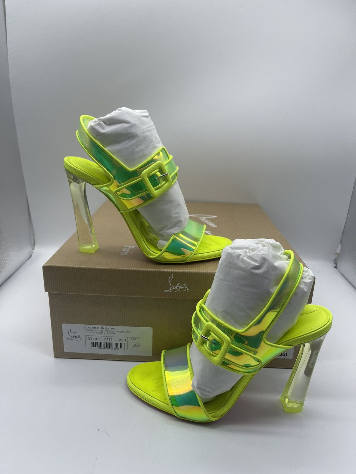 Christian Louboutin christian louboutin Duniss Pvc Sandals Eu 36 Size US 6 / IT 36 - 1 Thumbnail