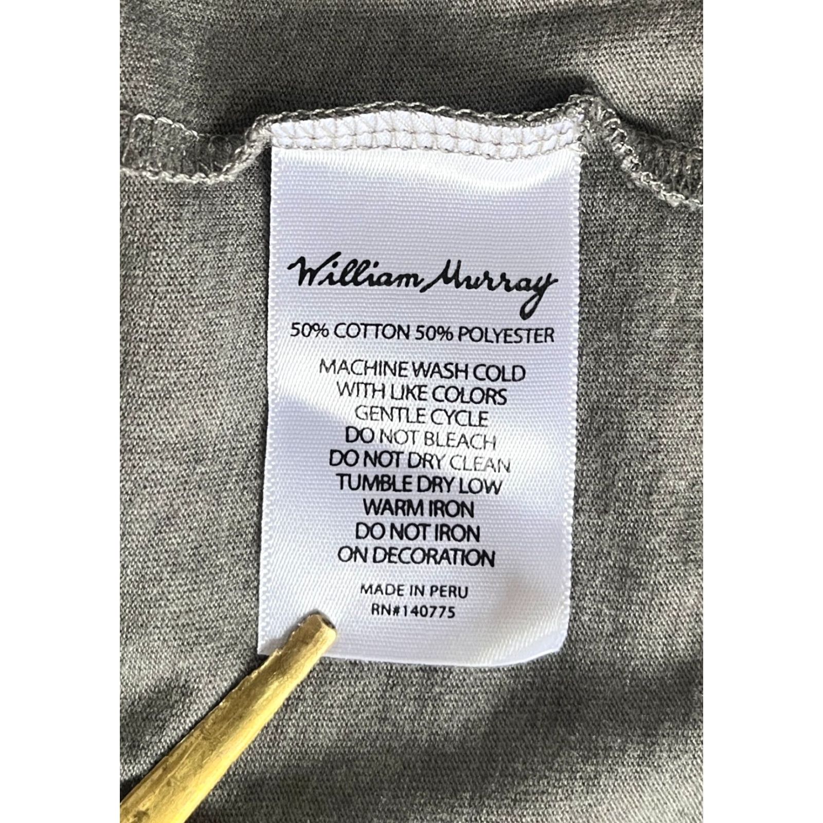 Vintage William Murray King of Clubs Golf T-Shirt Mens XL Gray Short Sleeve Crew Neck Cotton Polyester Regular Pattern Solid Size US XL / EU 56 / 4 - 6 Thumbnail
