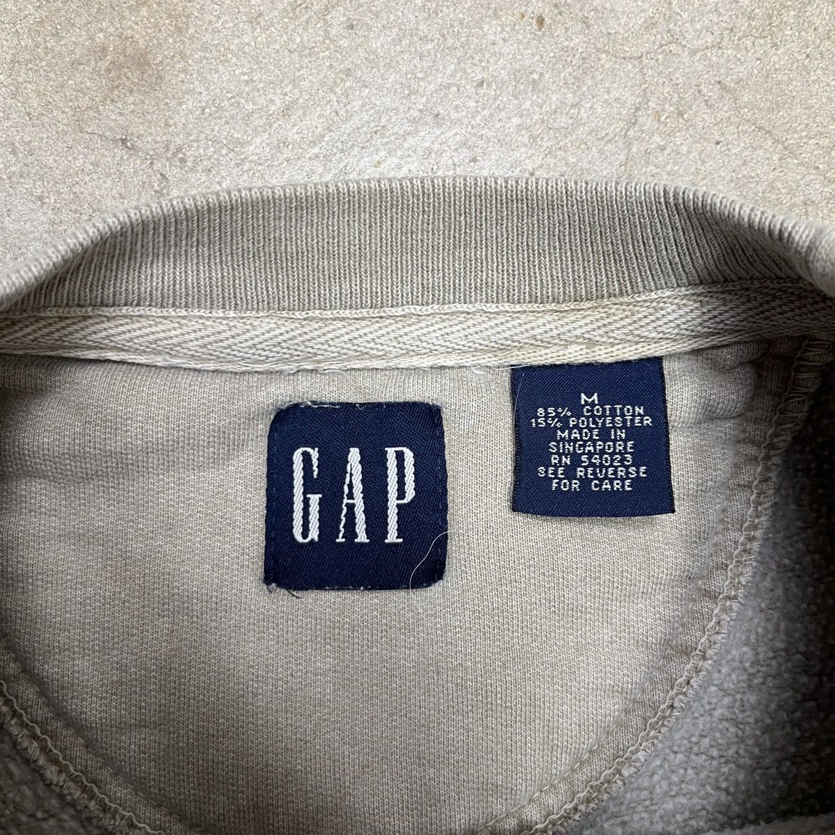 Gap × Vintage Vintage Gap Sweatshirt Beige Blank Medium Size US M / EU 48-50 / 2 - 3 Thumbnail