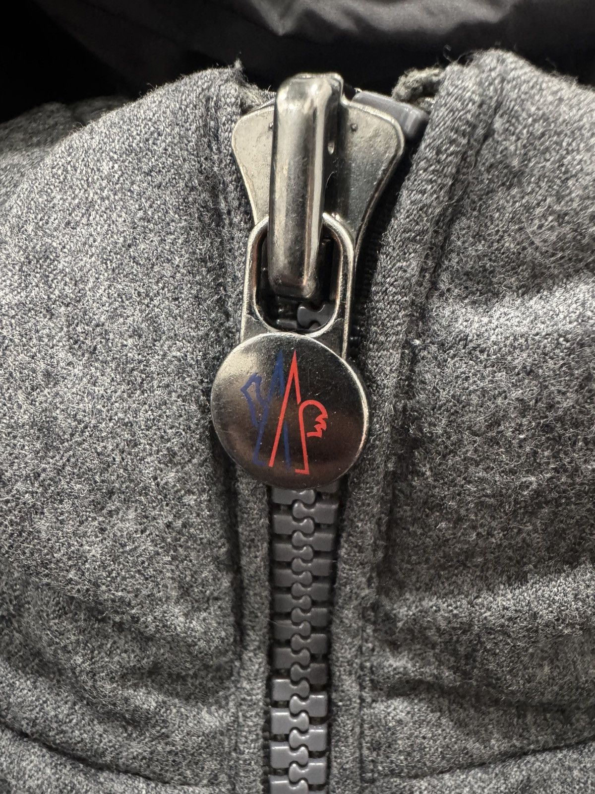 Moncler Moncler Hooded Puffer Jacket – Grey Wool Blend Size US L / EU 52-54 / 3 - 2 Thumbnail
