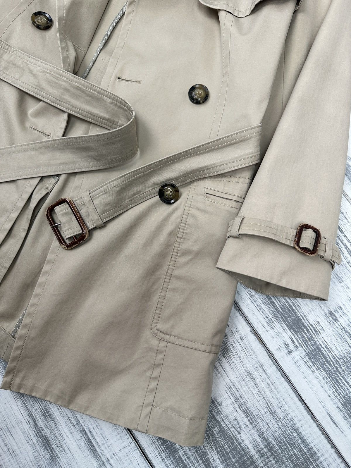 Weekend Max Mara Weekend Max Mara Double-Breasted Beige Trench Coat size 42 Size M / US 6-8 / IT 42-44 - 7 Thumbnail