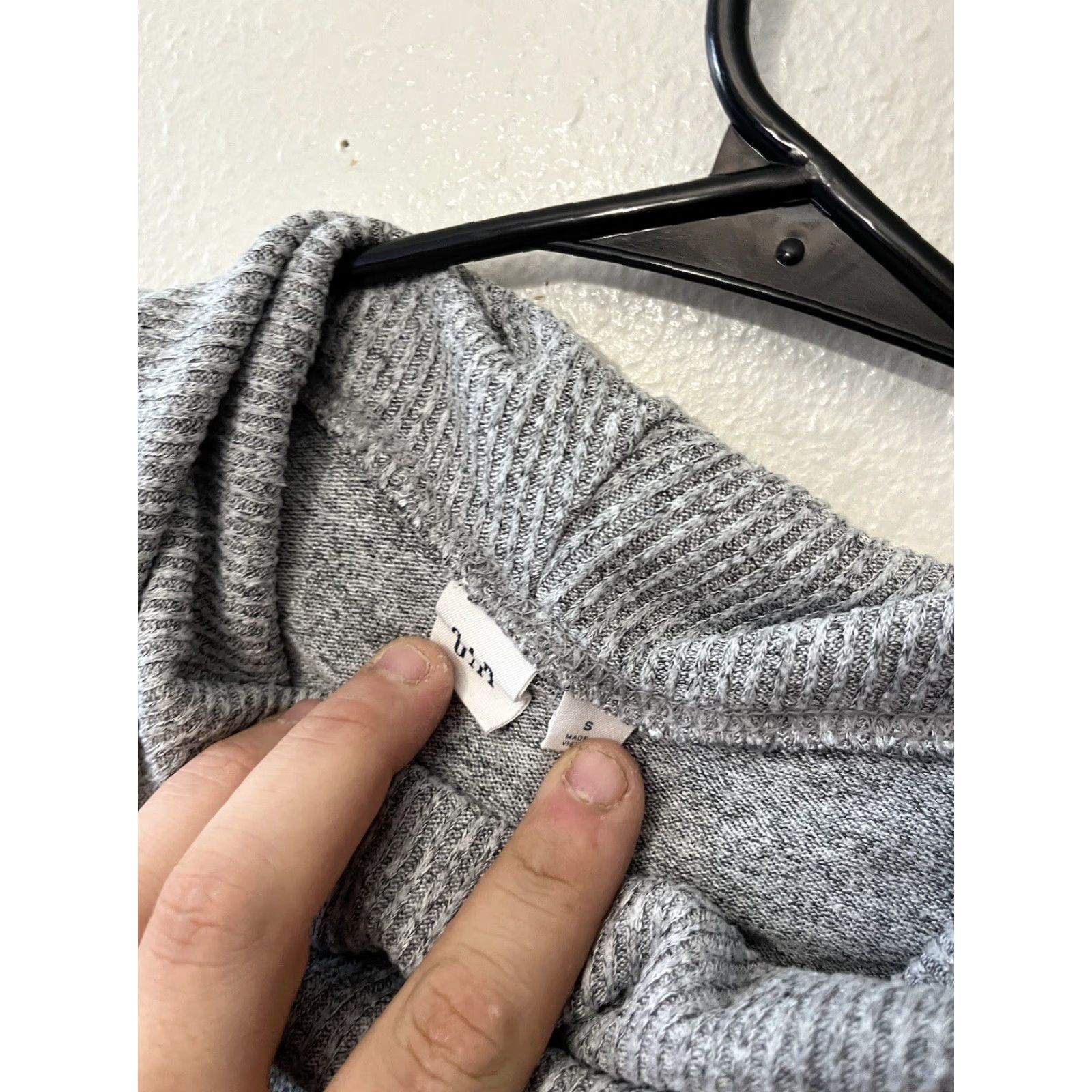 Gap GAP Women's Pullover Solid Turtleneck Sweater Small Gray Cotton Blend Size S / US 4 / IT 40 - 3 Thumbnail