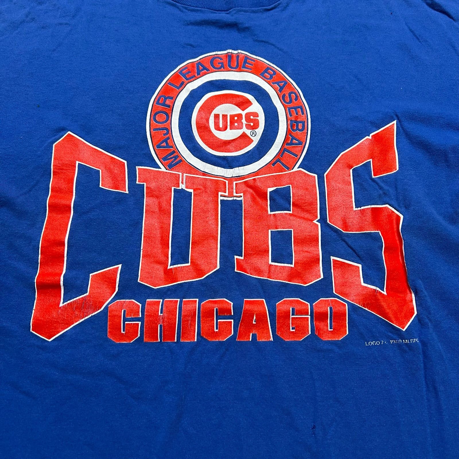 Logo 7 Vintage 80s Chicago Cubs Logo 7 MLB Spellout Logo Sz XL Y2K Size US XL / EU 56 / 4 - 2 Thumbnail