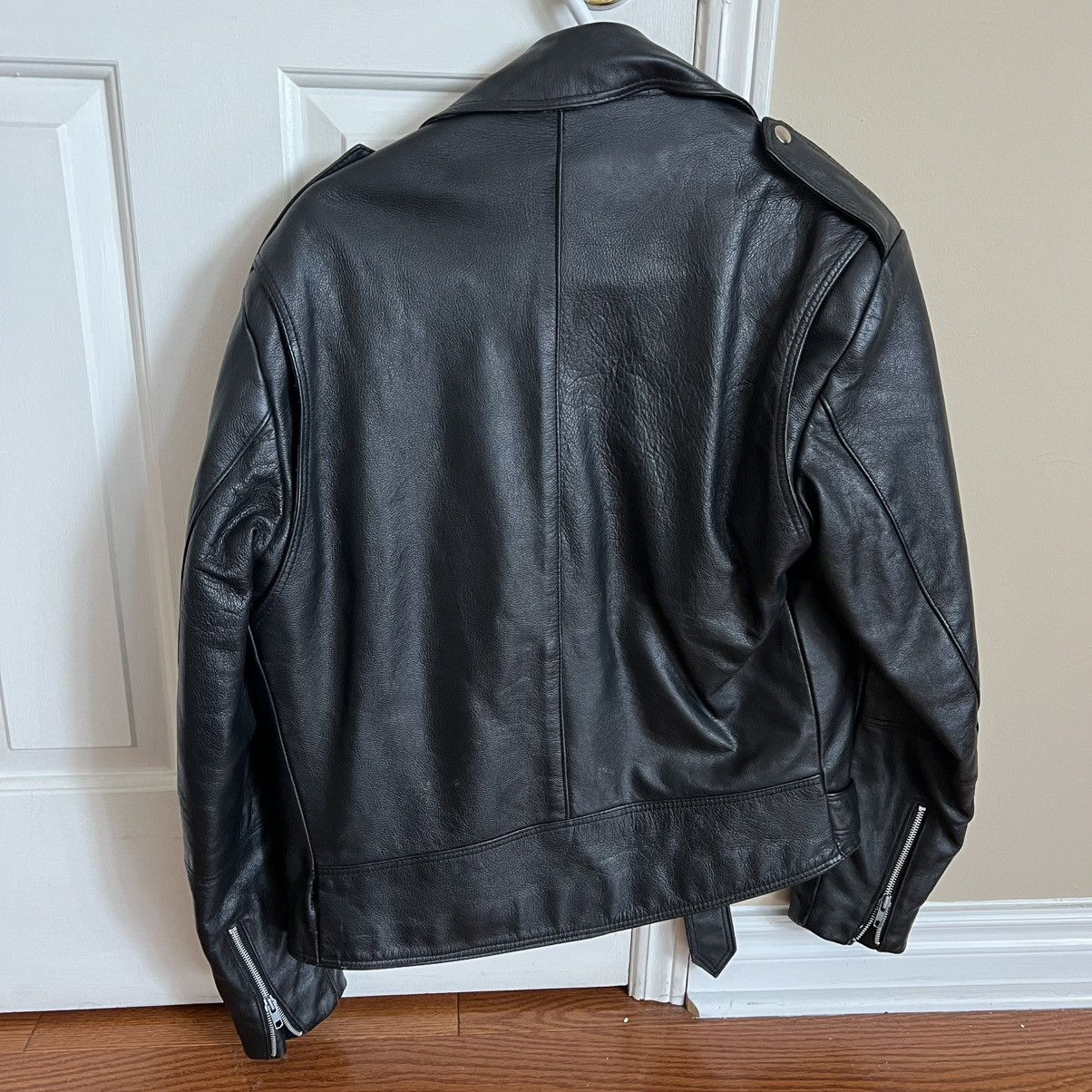 Vintage Leather Biker Jacket Vintage Heavy Real Leather Size US M / EU 48-50 / 2 - 3 Thumbnail