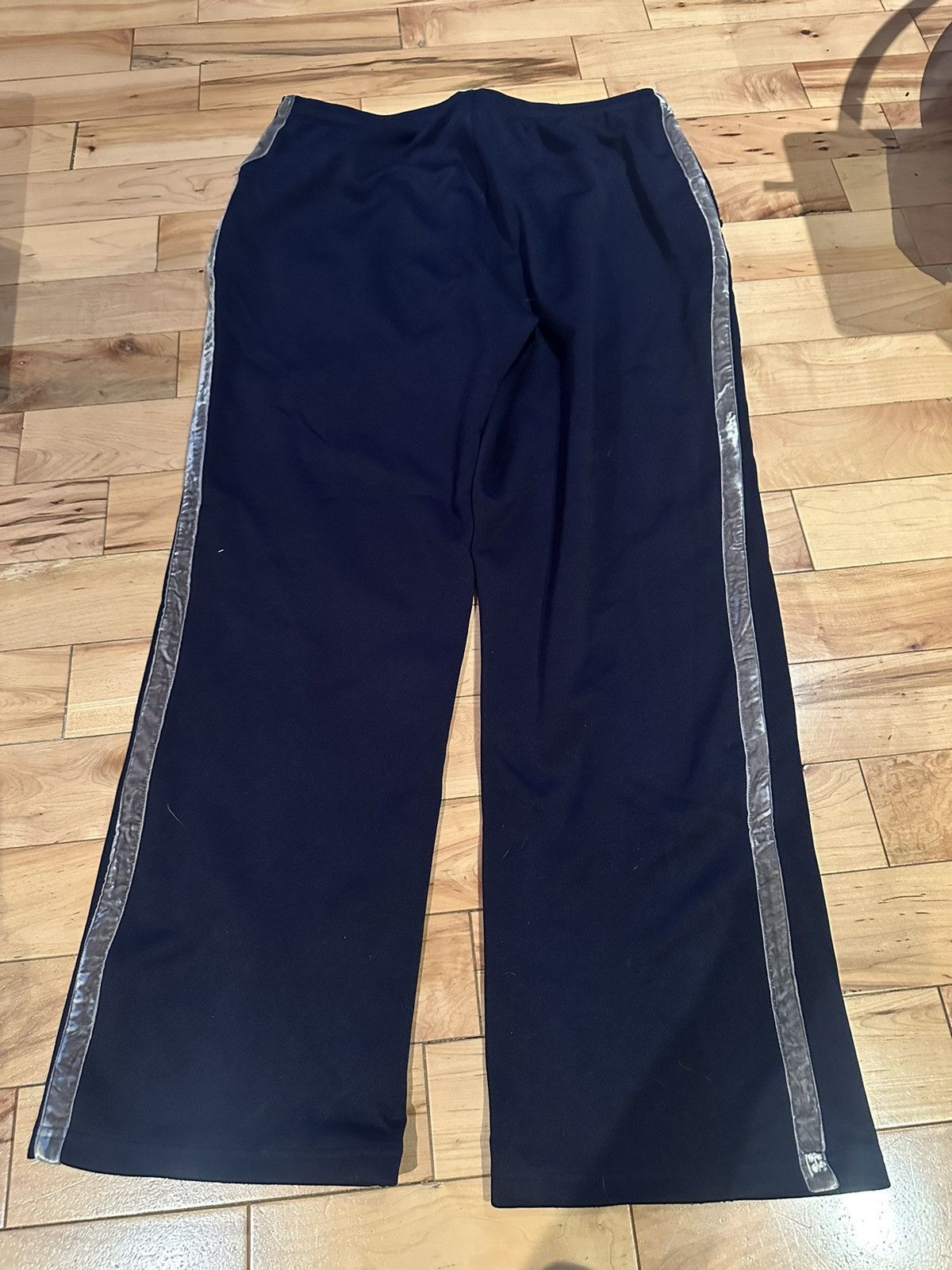 Needles Navy Grey Butterfly Trackpants Silver Side Stripe Piping L Size US 34 / EU 50 - 4 Thumbnail