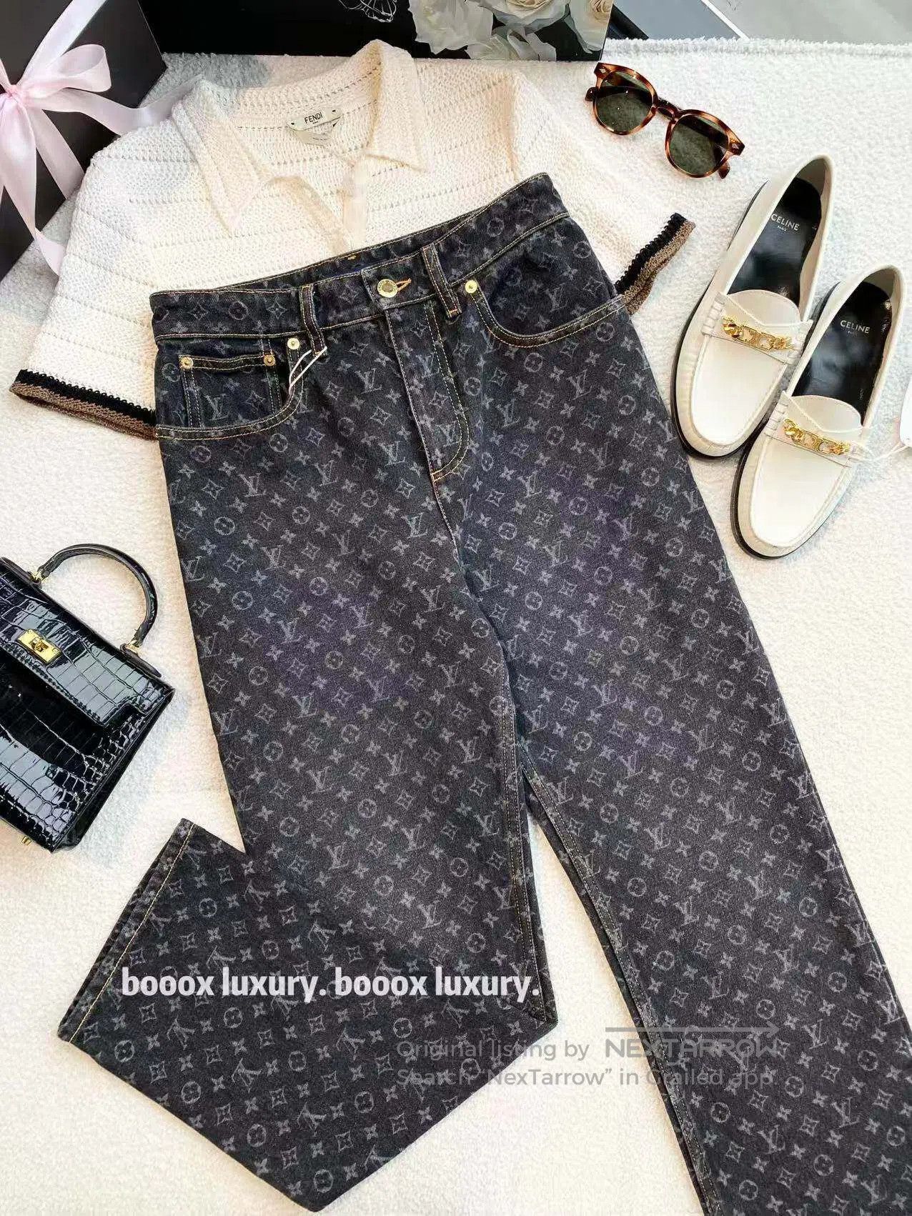 Louis Vuitton Louis Vuitton 25SS presbycribe full print jeans| Size 24" / US 00 / IT 34 - 1 Thumbnail