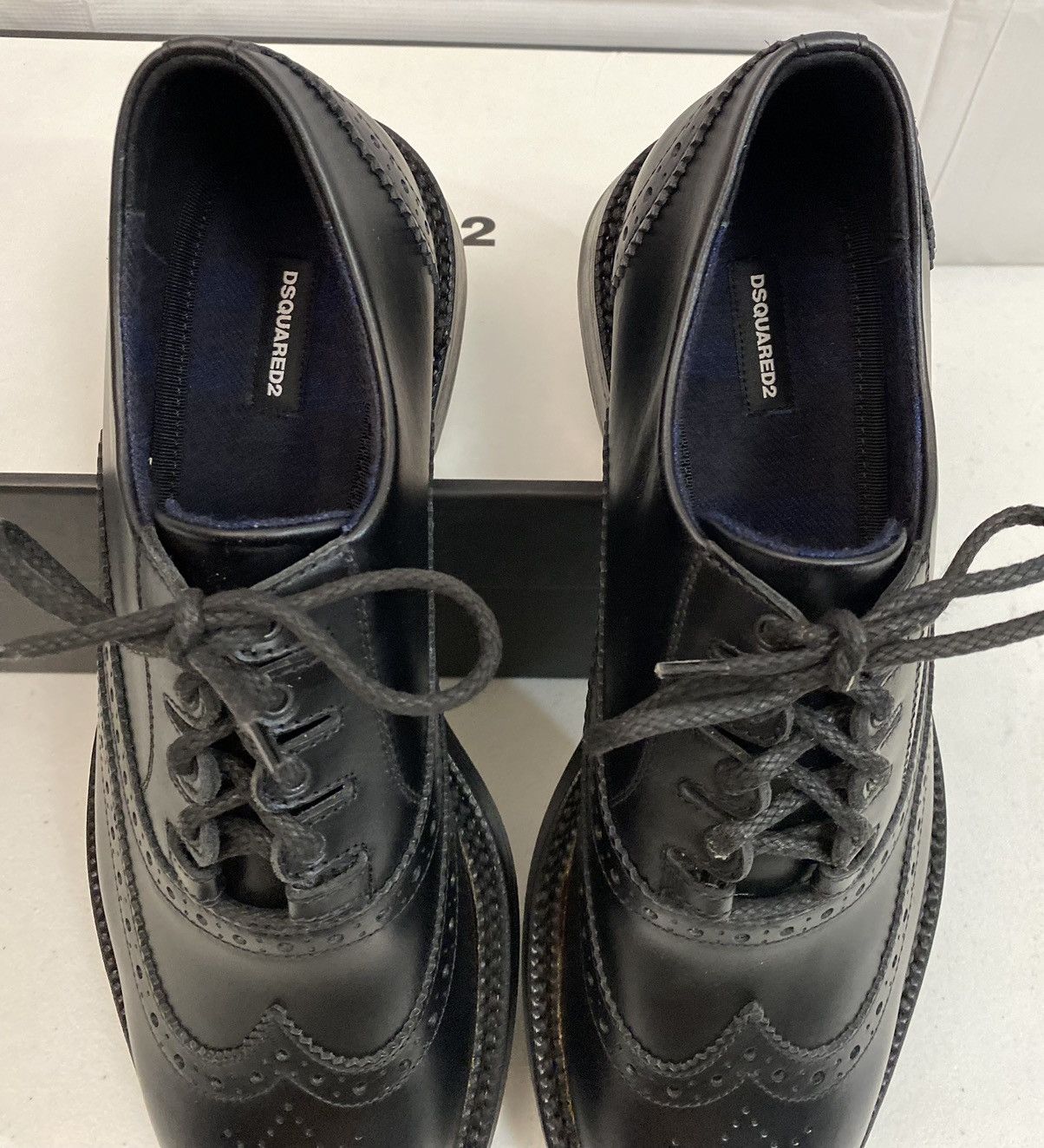 Dsquared2 Dsquared2 🇮🇹 Black Leather Wingtip Handmade Brogue 10 NEW Size US 10 / EU 43 - 11 Thumbnail