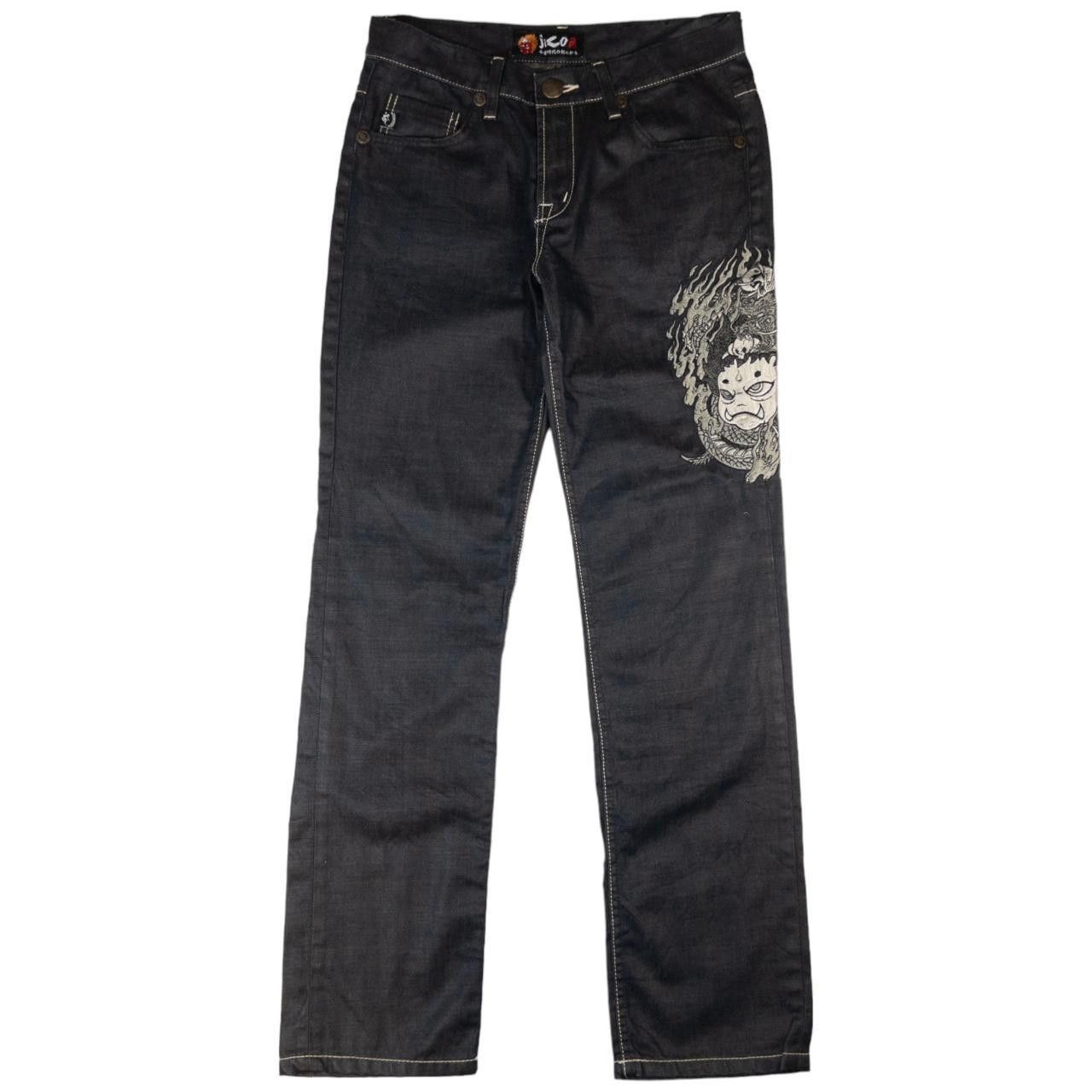 Other Vintage Jizo Japanese Embroidered Denim Jeans Size W31 Size US 31 - 2 Thumbnail