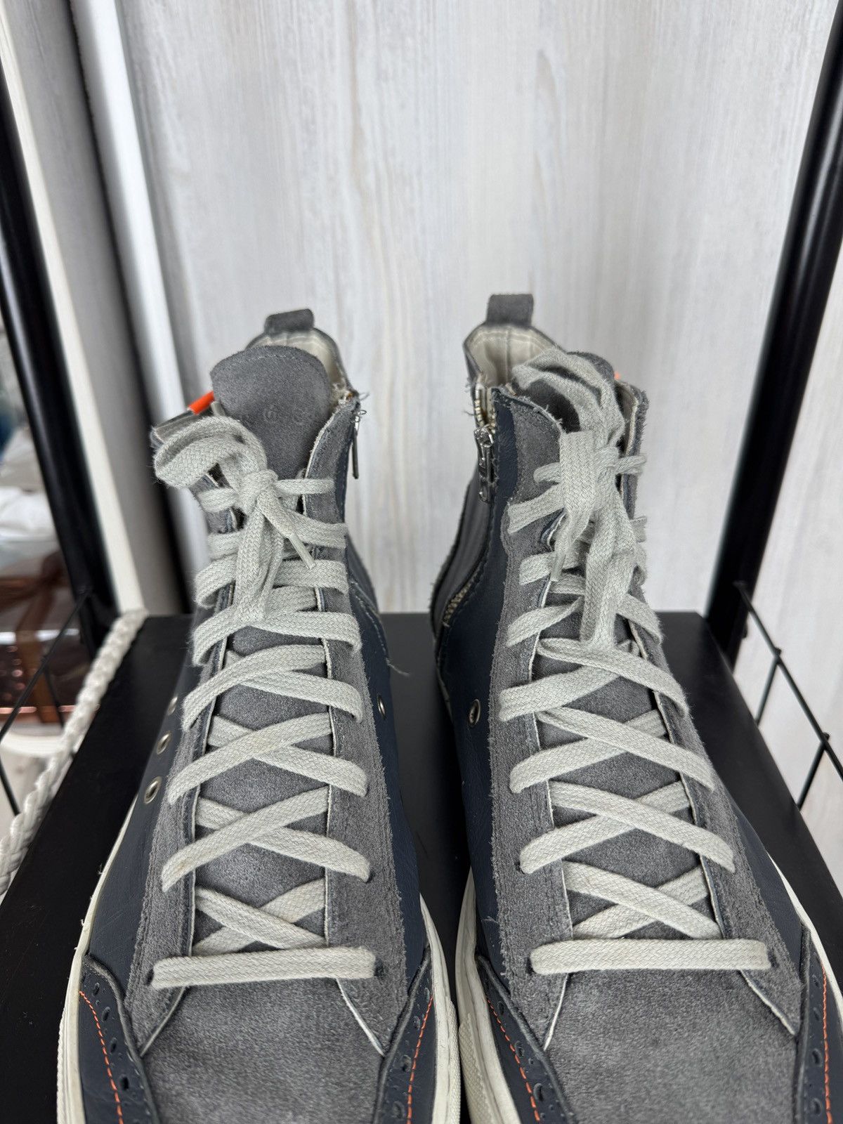 Other RUBIROSA Ariza Grey Hi-Top sneakers Trainers In Leather Size US 13 / EU 46 - 14 Thumbnail