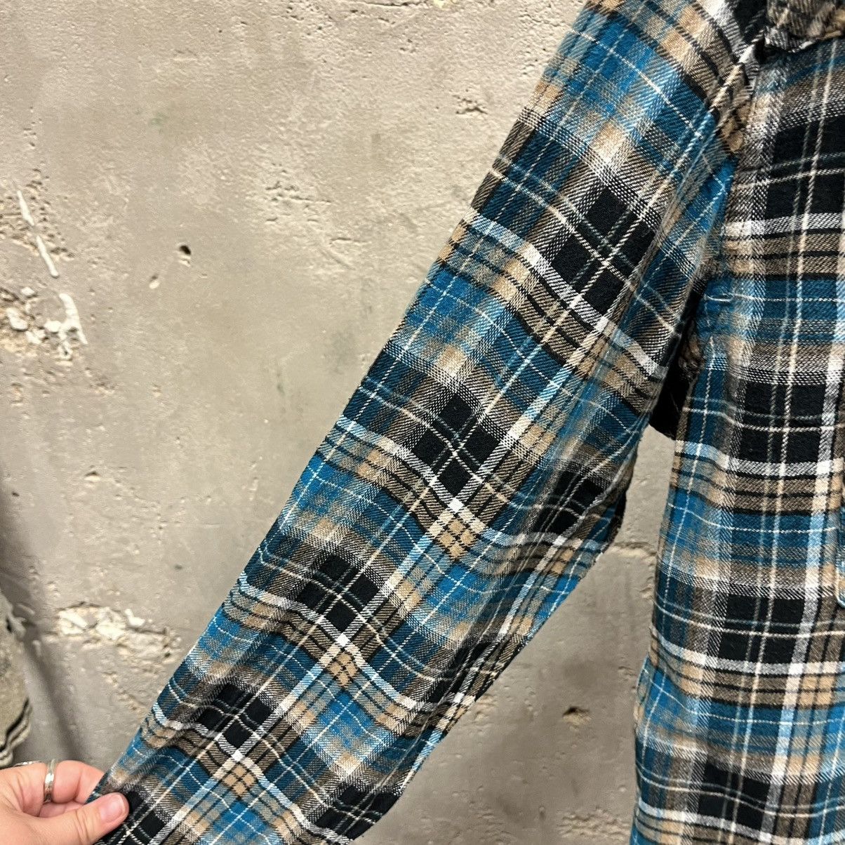 Wrangler Vintage Wrangler Rancher Plaid Pearl Snap Button Down Shirt Size US XL / EU 56 / 4 - 2 Thumbnail