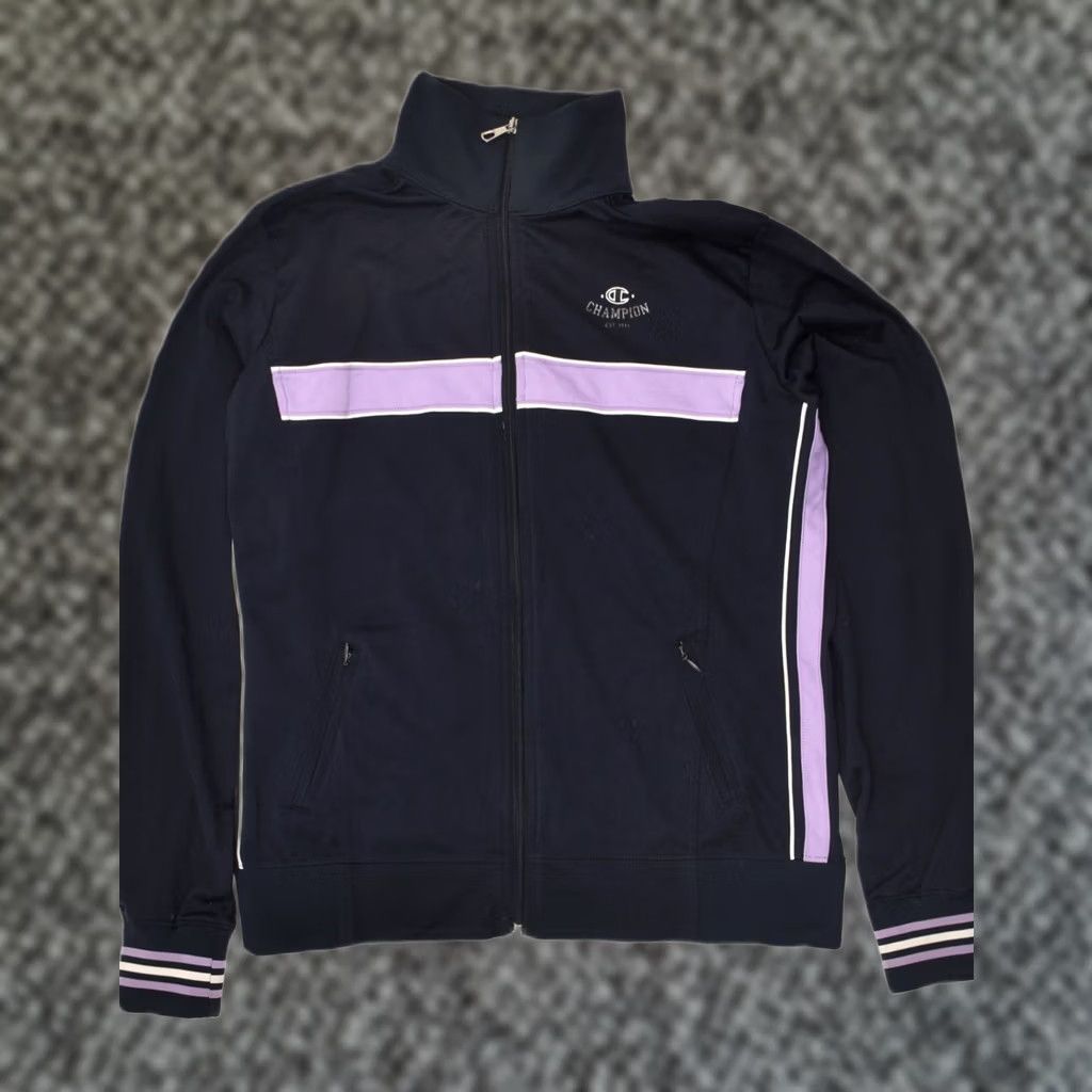 Champion CHAMPION Womens Jacket Large Navy Blue Heritage Fit Tracksuit Top UK 16 Size L / US 10 / IT 46 - 1 Thumbnail
