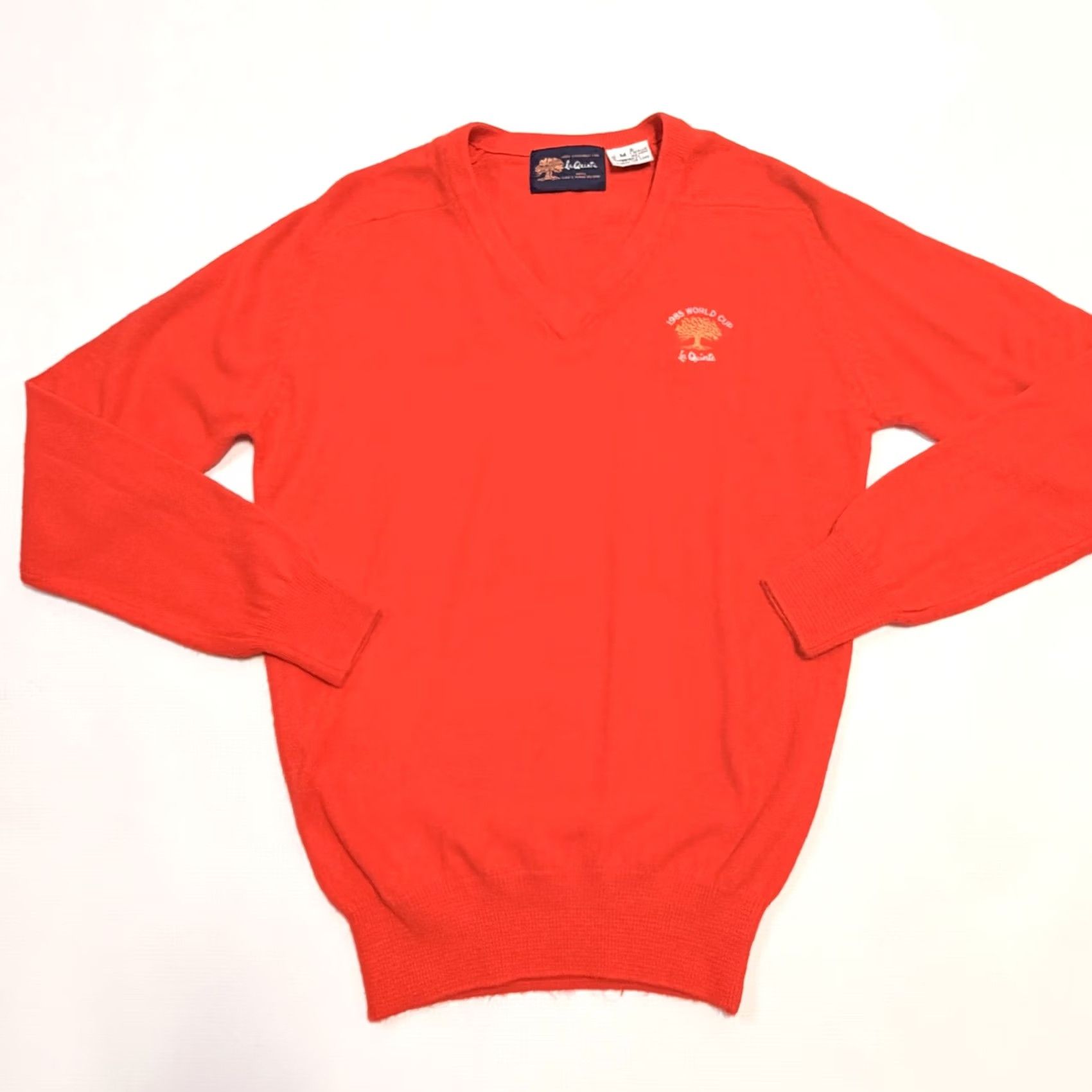 Vintage VINTAGE La Quinta Sweater Mens M Red V-Neck 1985 World Cup Golf Logo 80s Shirt Womens, Mens Size US M / EU 48-50 / 2 - 2 Thumbnail