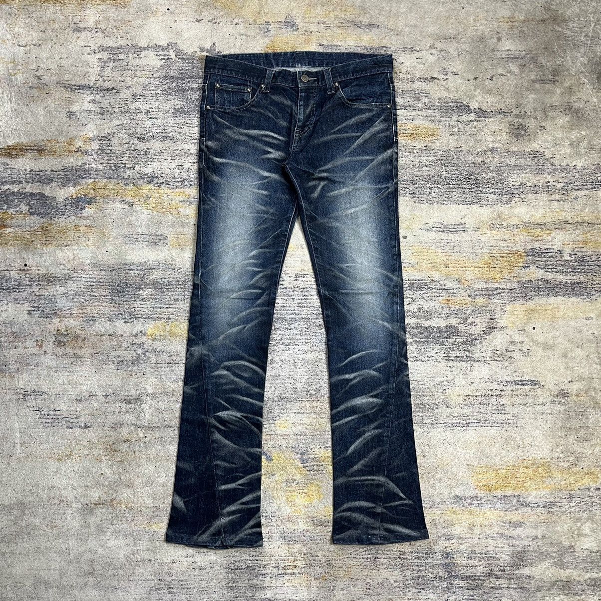 Tornado Mart Tornado Mart whisker wash boot cut low rise denim pants Size US 32 / EU 48 - 2 Thumbnail