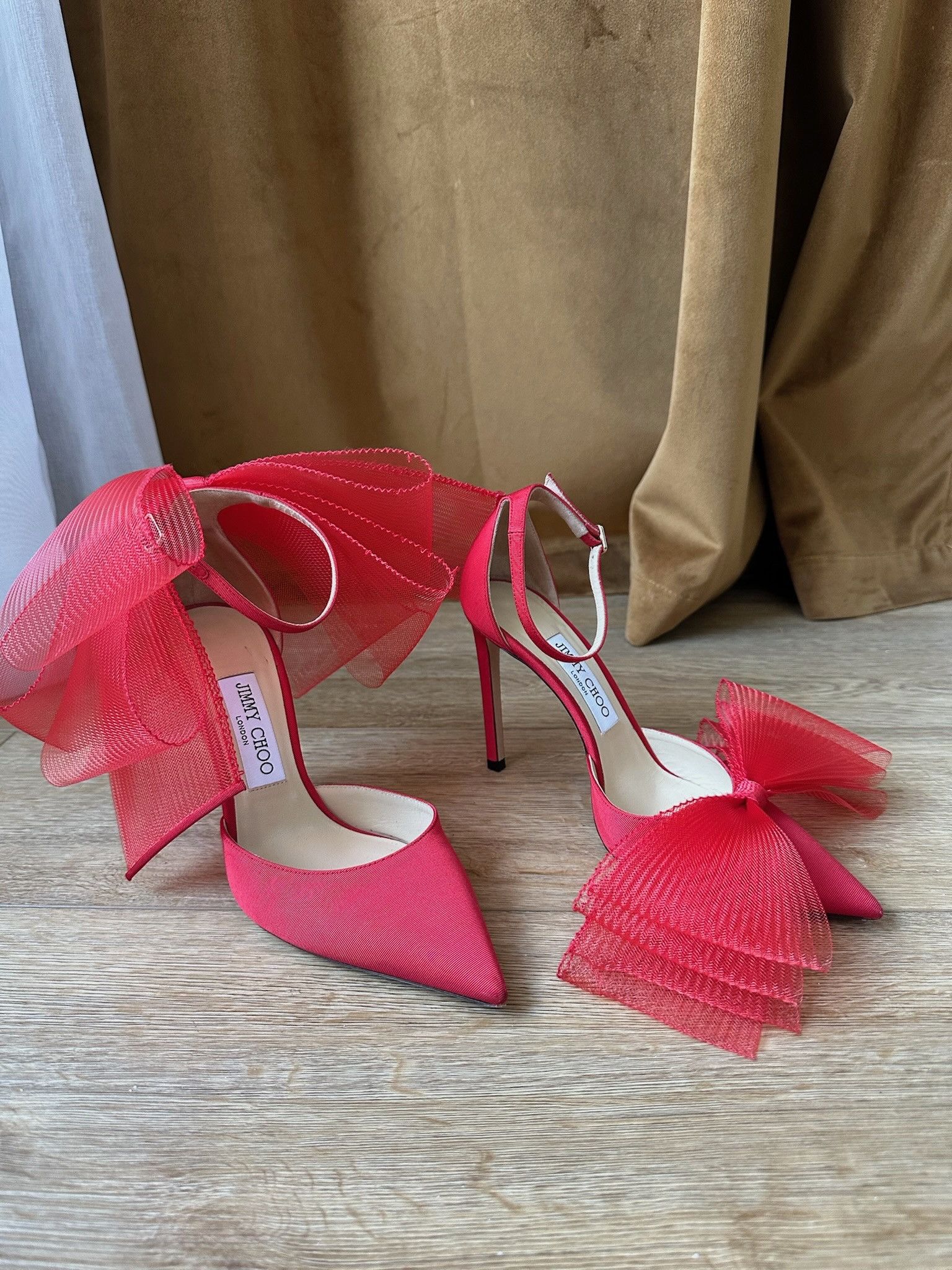 Jimmy Choo 🔥[SALE]🔥 Jimmy Choo Averly 100 Pumps Asymmetric Grosgrain Size US 8 / IT 38 - 2 Thumbnail